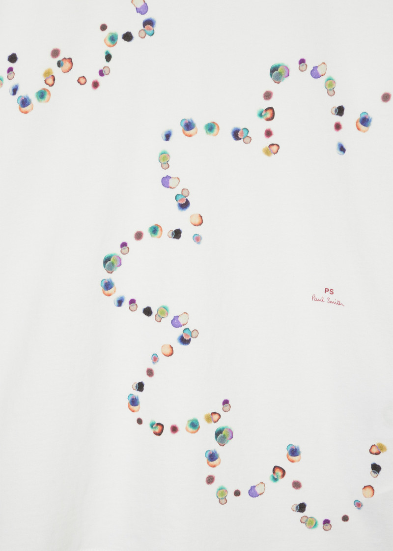 Paul Smith Women's White 'Ink Flower' T-Shirt outlook