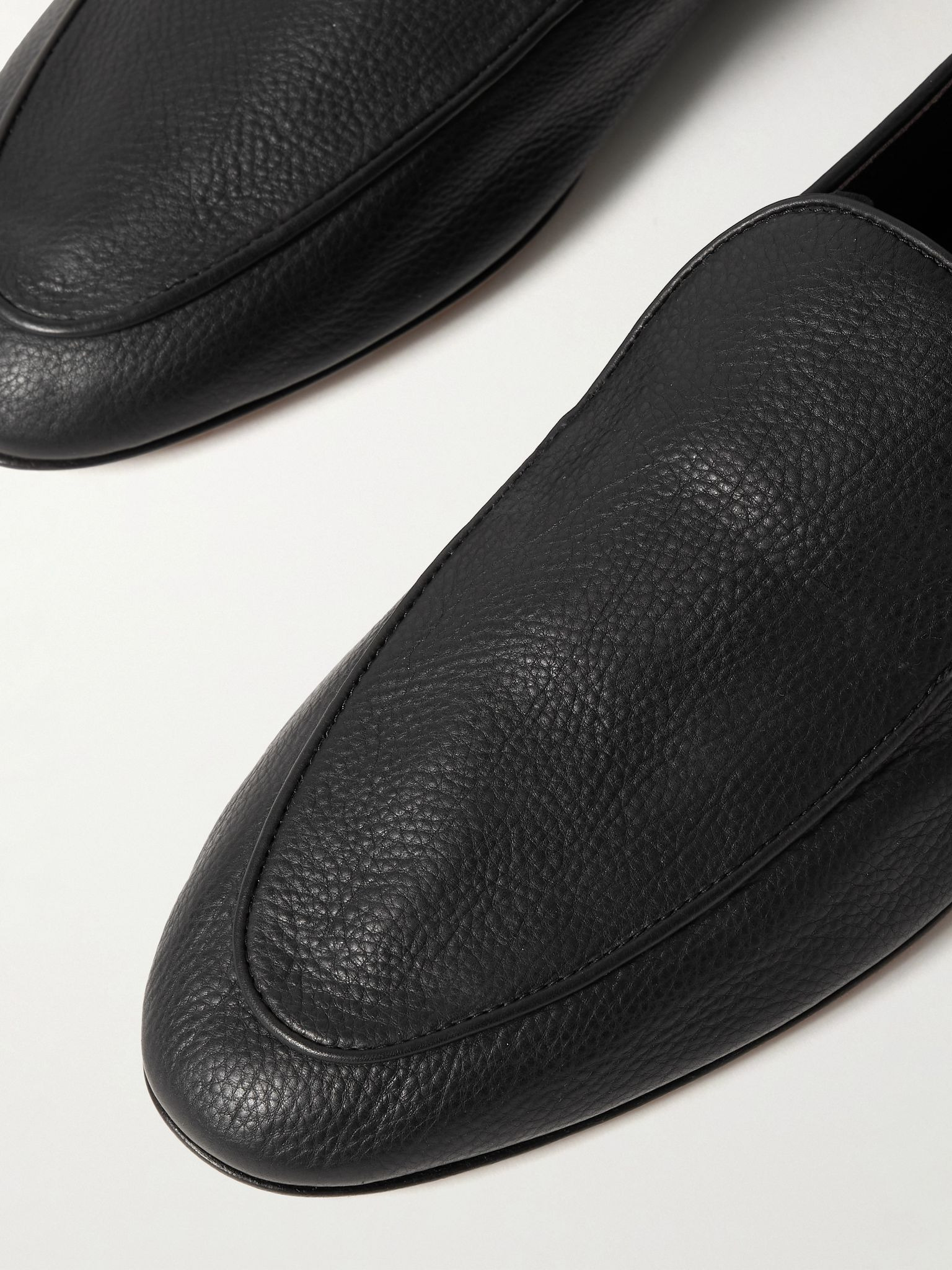 Hereditas textured-leather loafers Black - 4