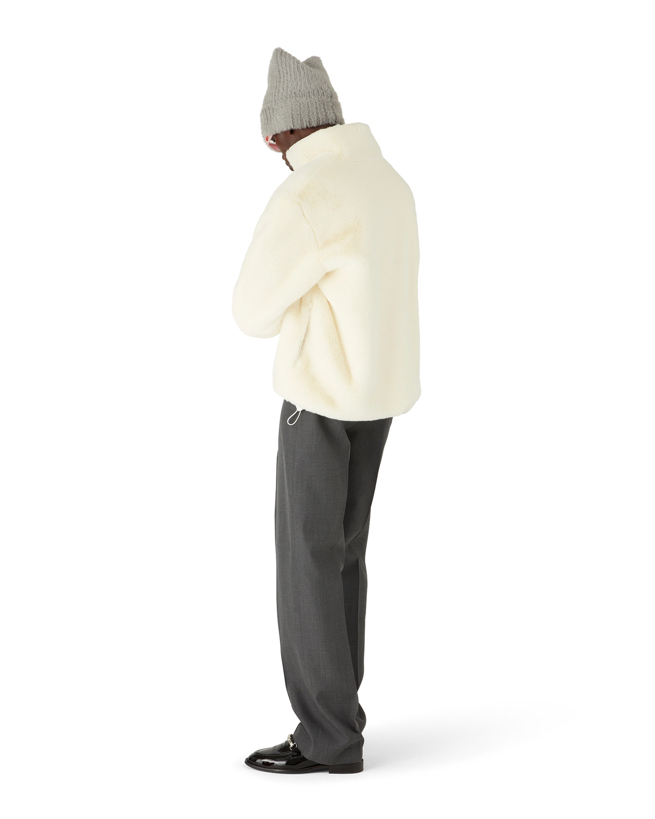 Tennis Mascot Quarter Zip Fake Fur Jacket | Casablanca Paris - 3