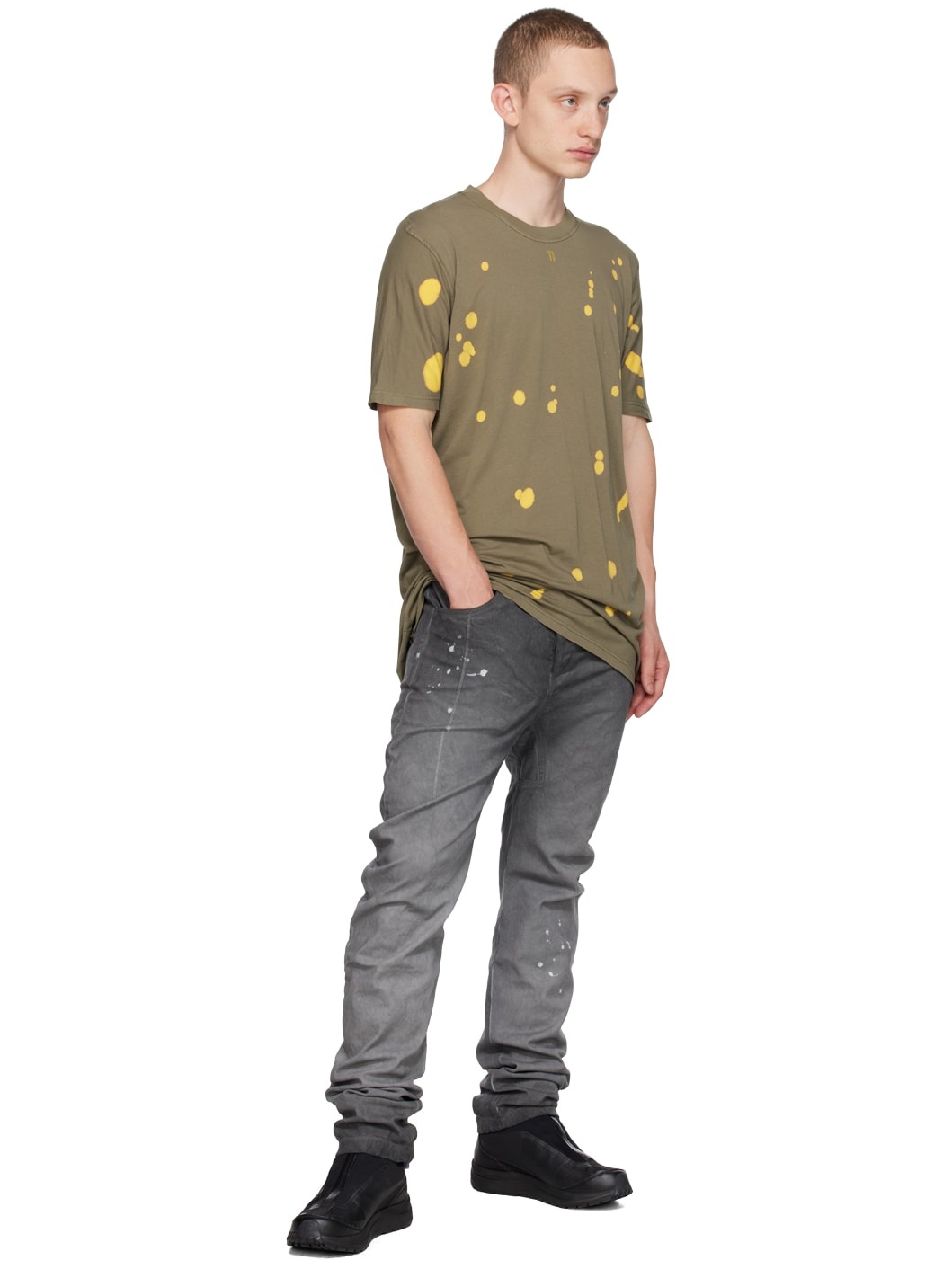 【関税込み】11 by Boris Bidjan Saberi グリーン TS5 Tシャツ 11 by Boris Bidjan Saberi Green TS5 T-Shirt | REVERSIBLE