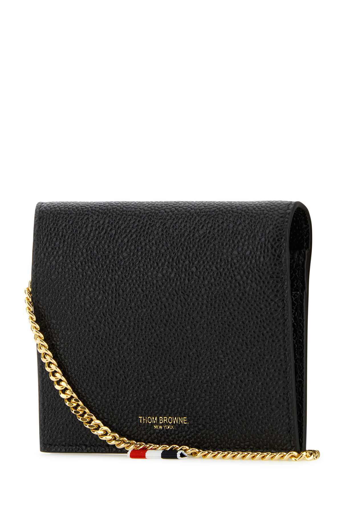Thom Browne Women Black Leather Card Holder - 2