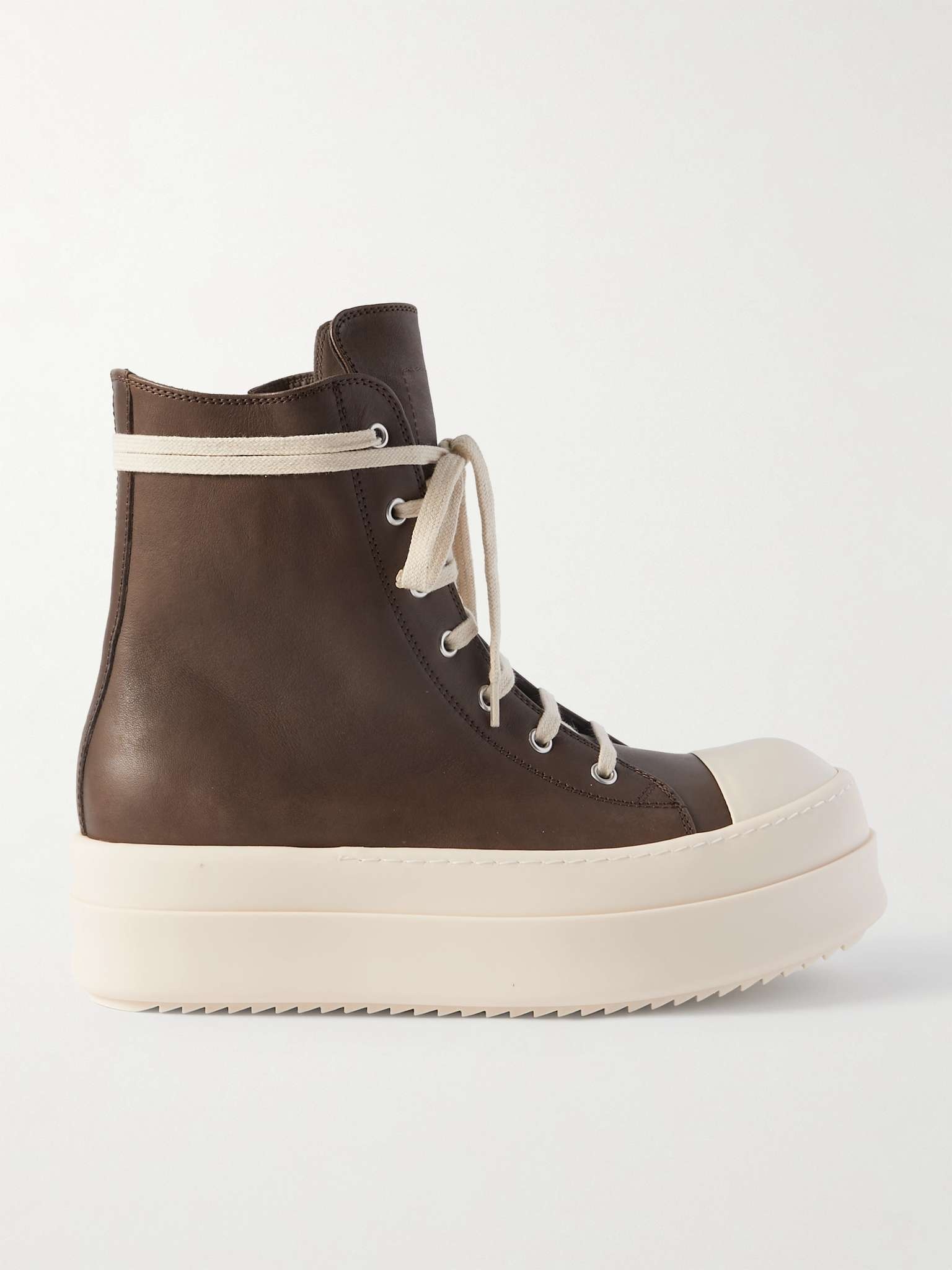 Leather High-Top Sneakers - 1