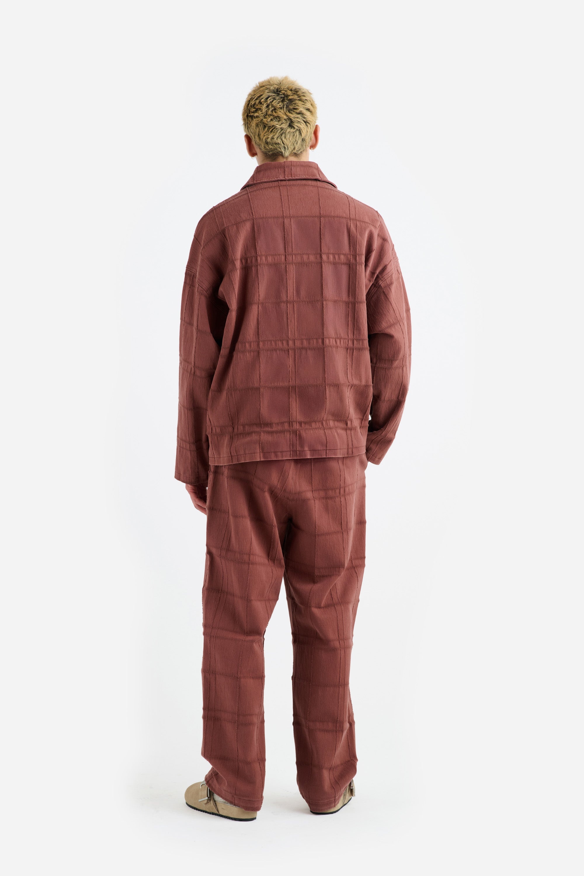 WINDOWPANE BOXY JACKET - 4
