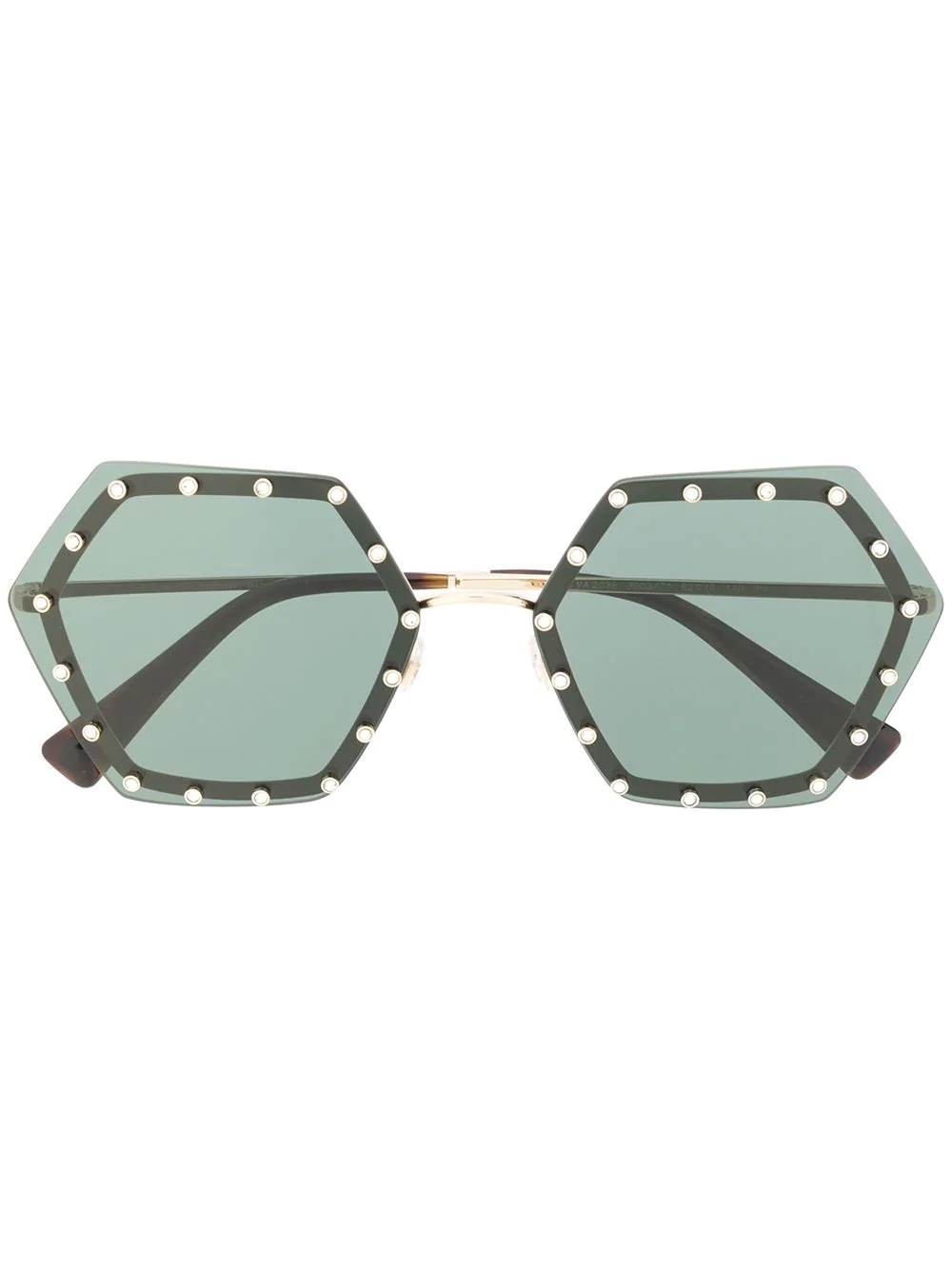 geometric crystal-embellished sunglasses - 1