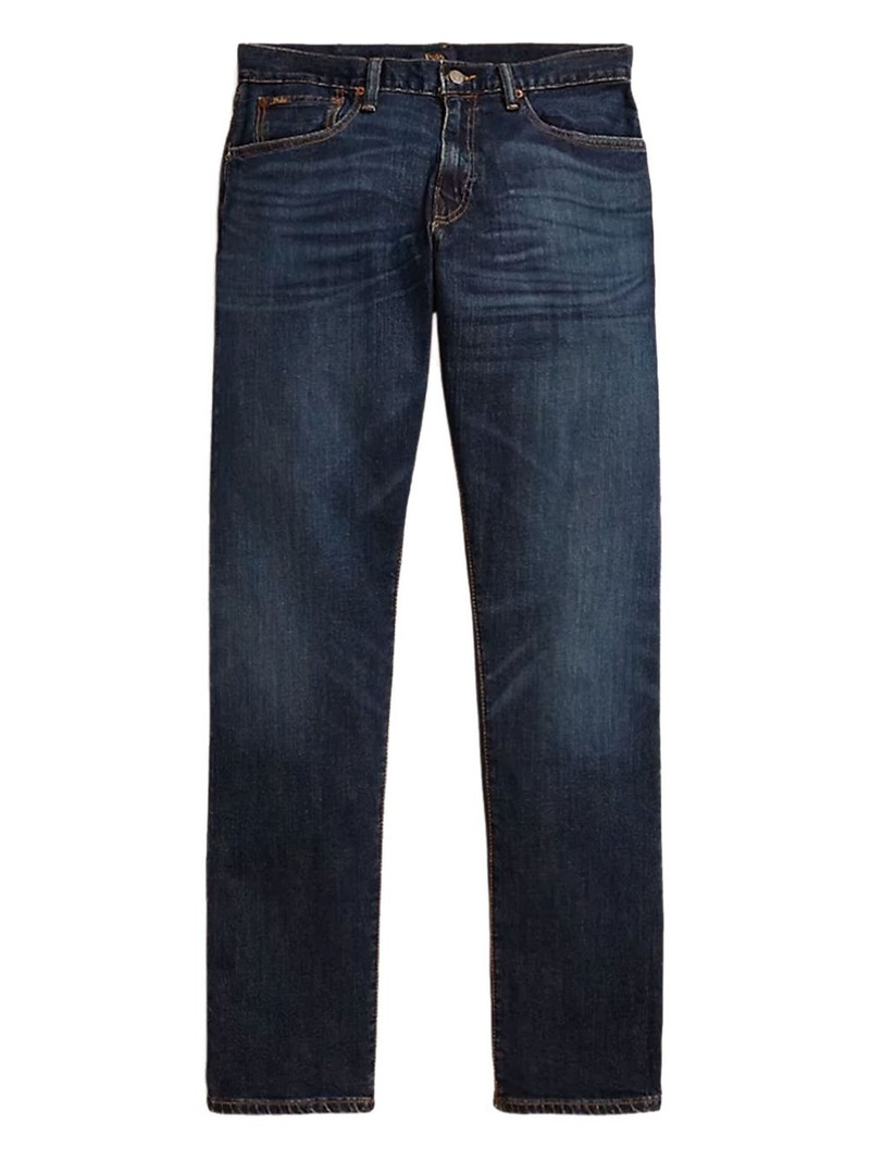 logo-embroidered jeans 1