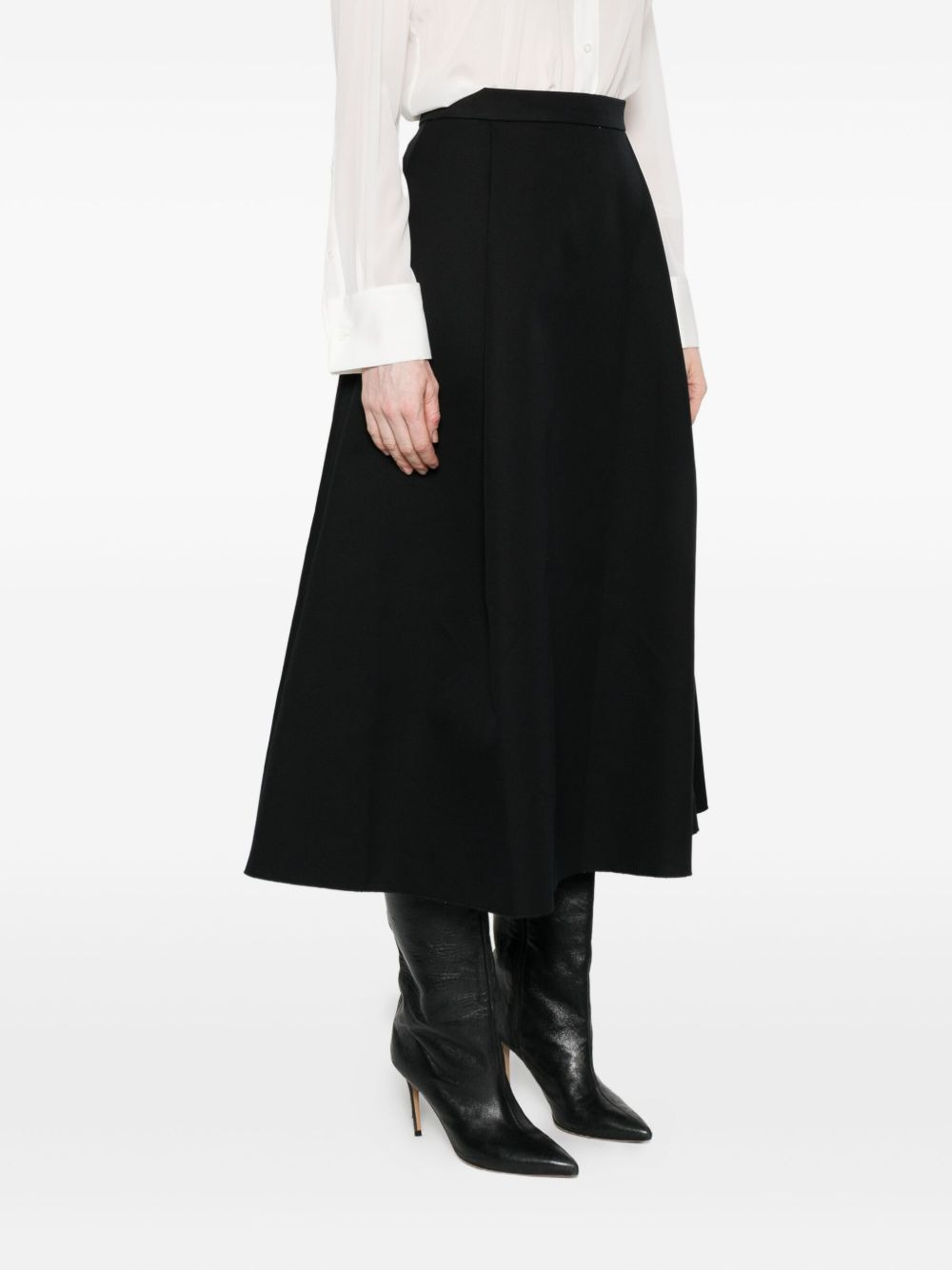 button-detail pleated skirt - 3
