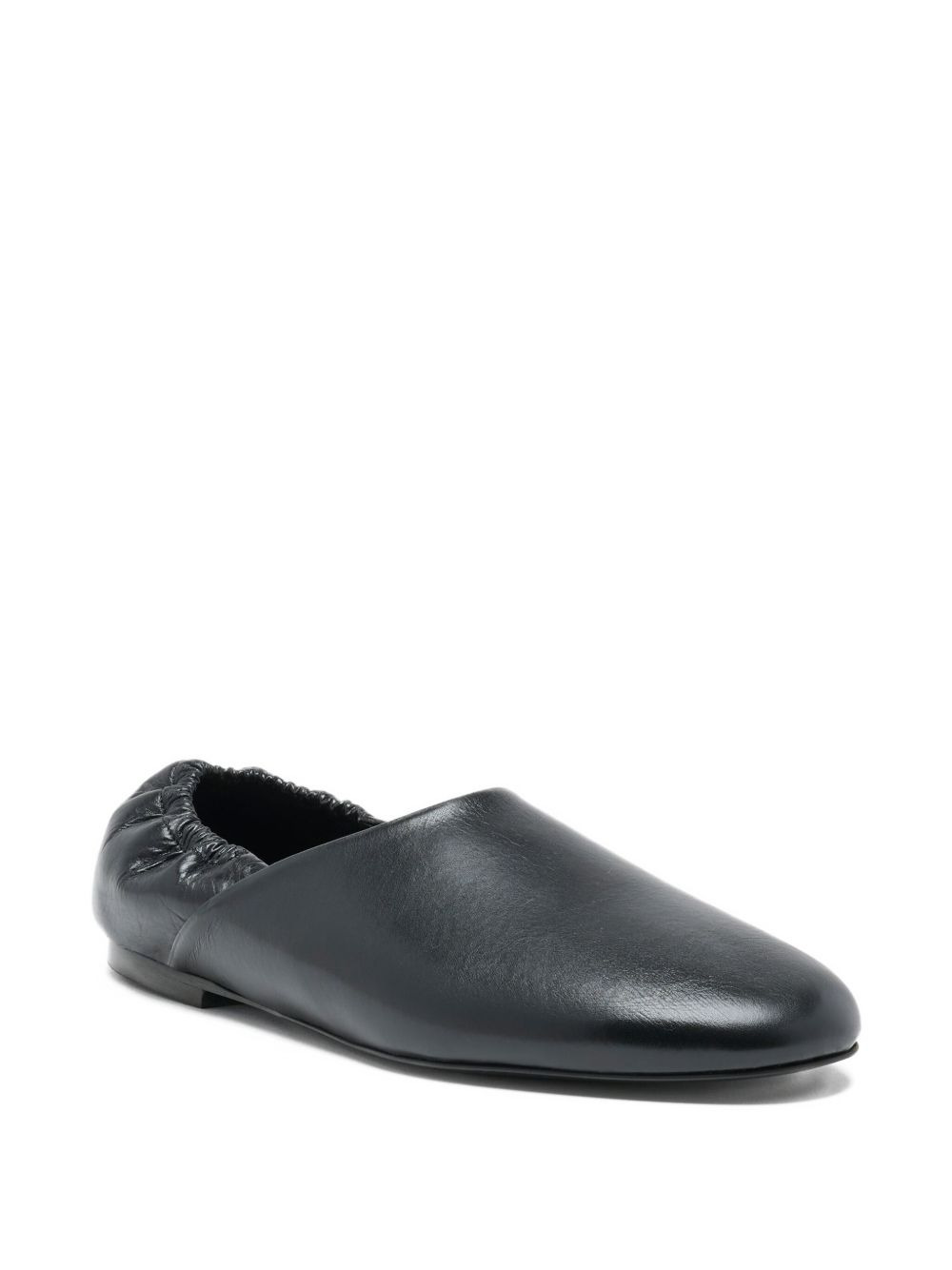 elasticated-back leather slippers - 2