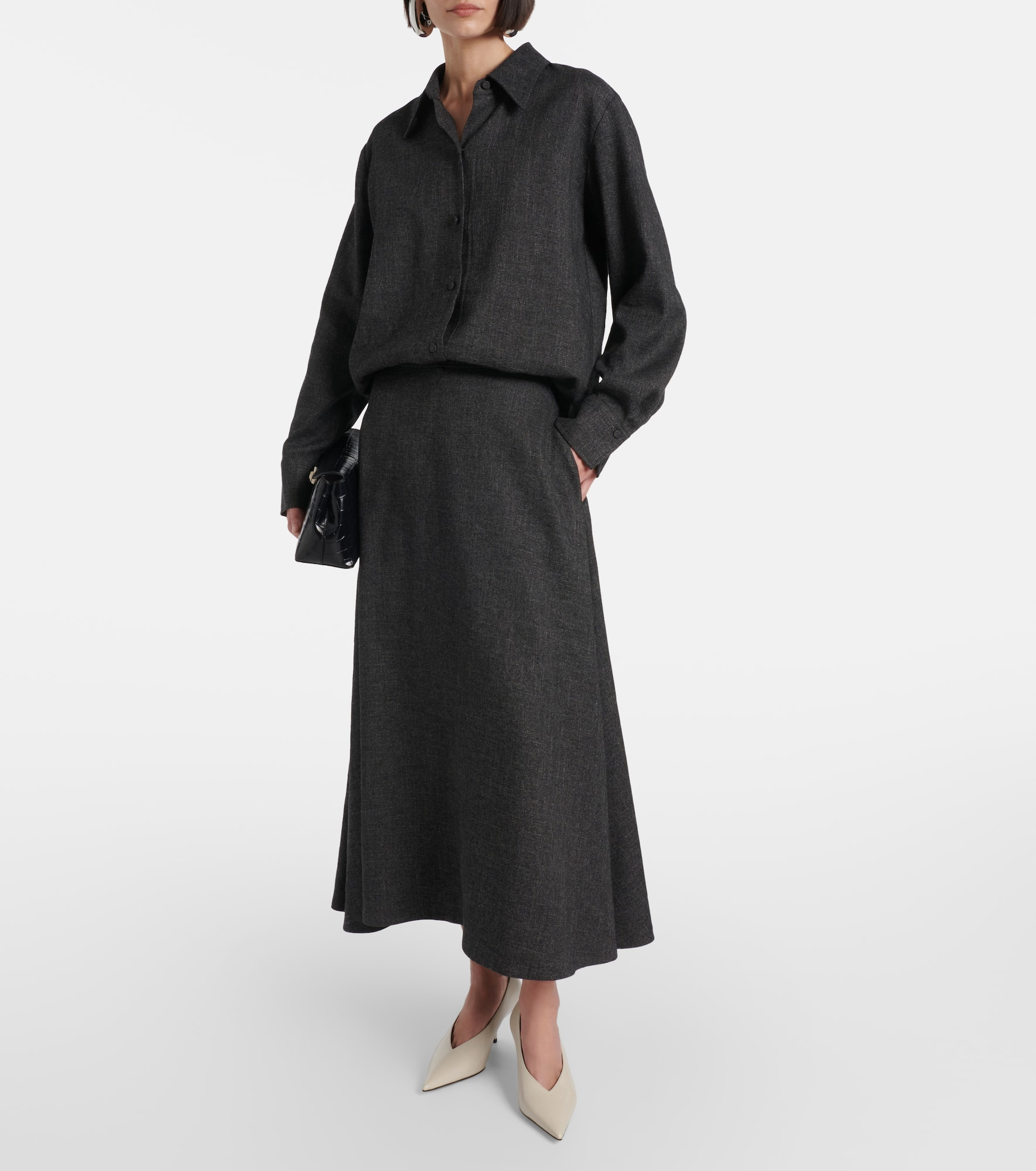 Jaspé midi skirt - 2
