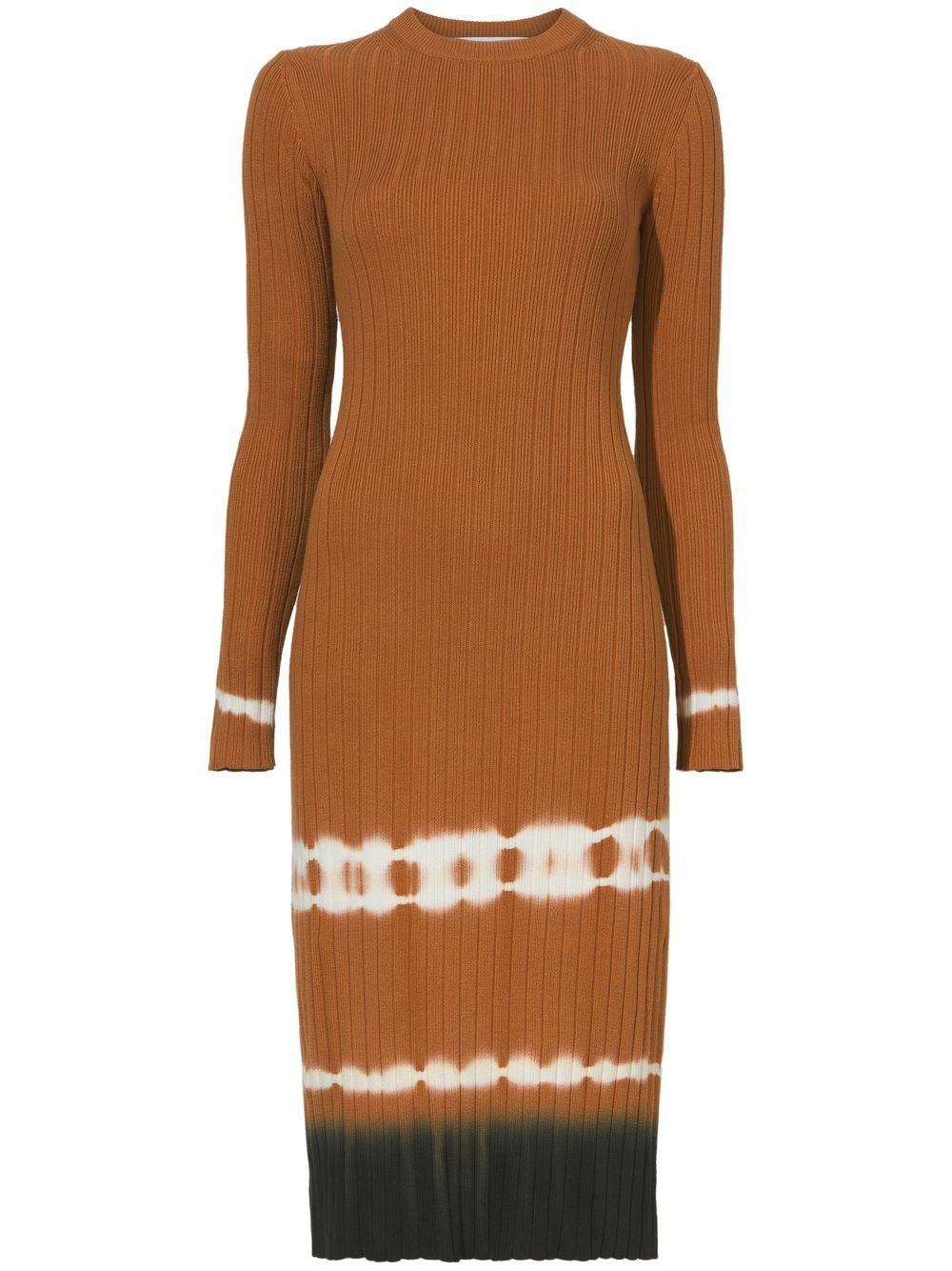 ribbed-knit tie-dye midi dress - 1