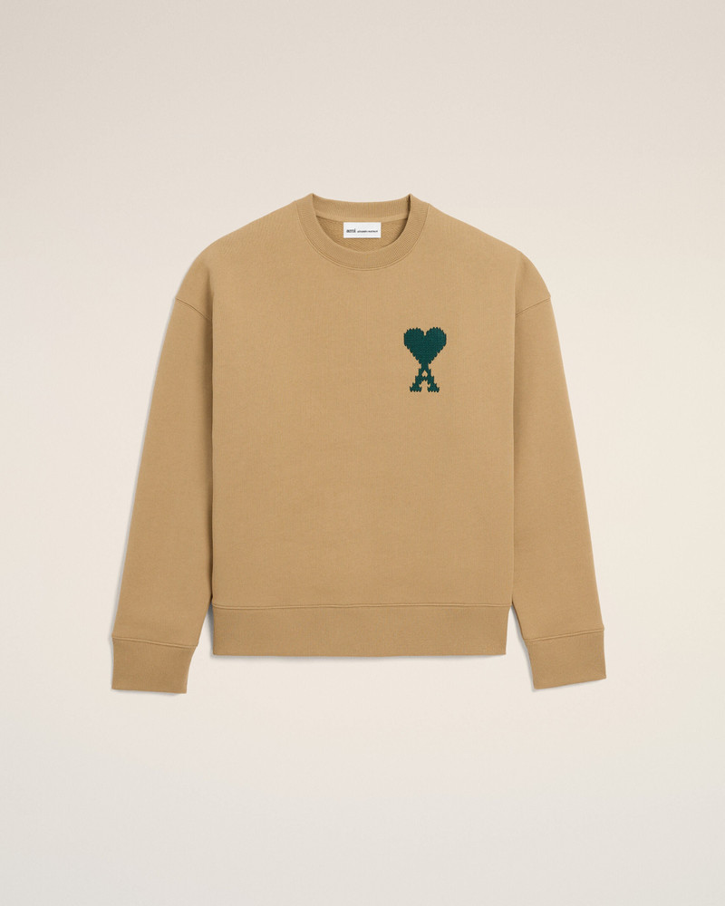 BEIGE COTTON AMI DE COEUR SWEATSHIRT 1
