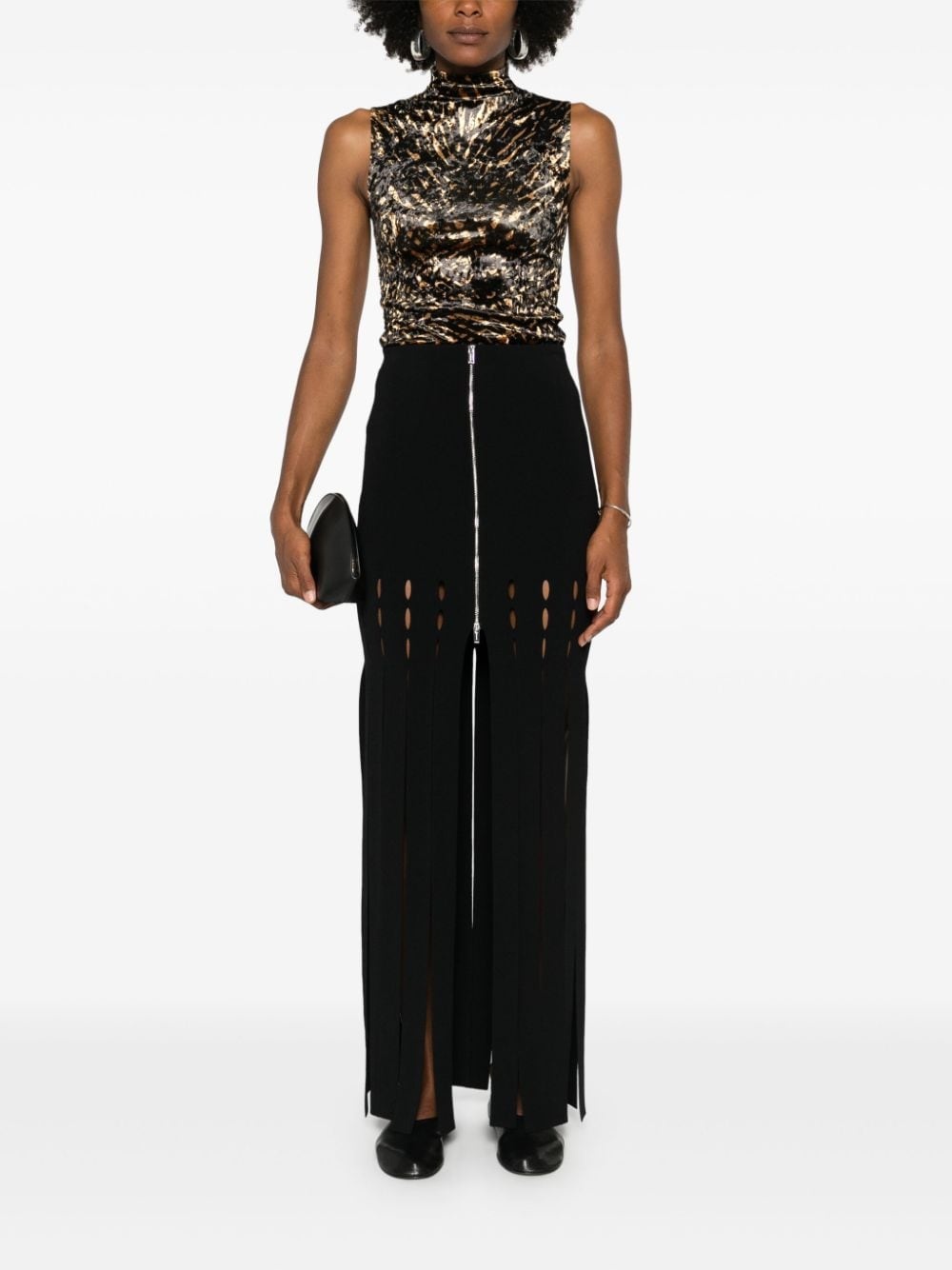 fringed midi skirt - 2