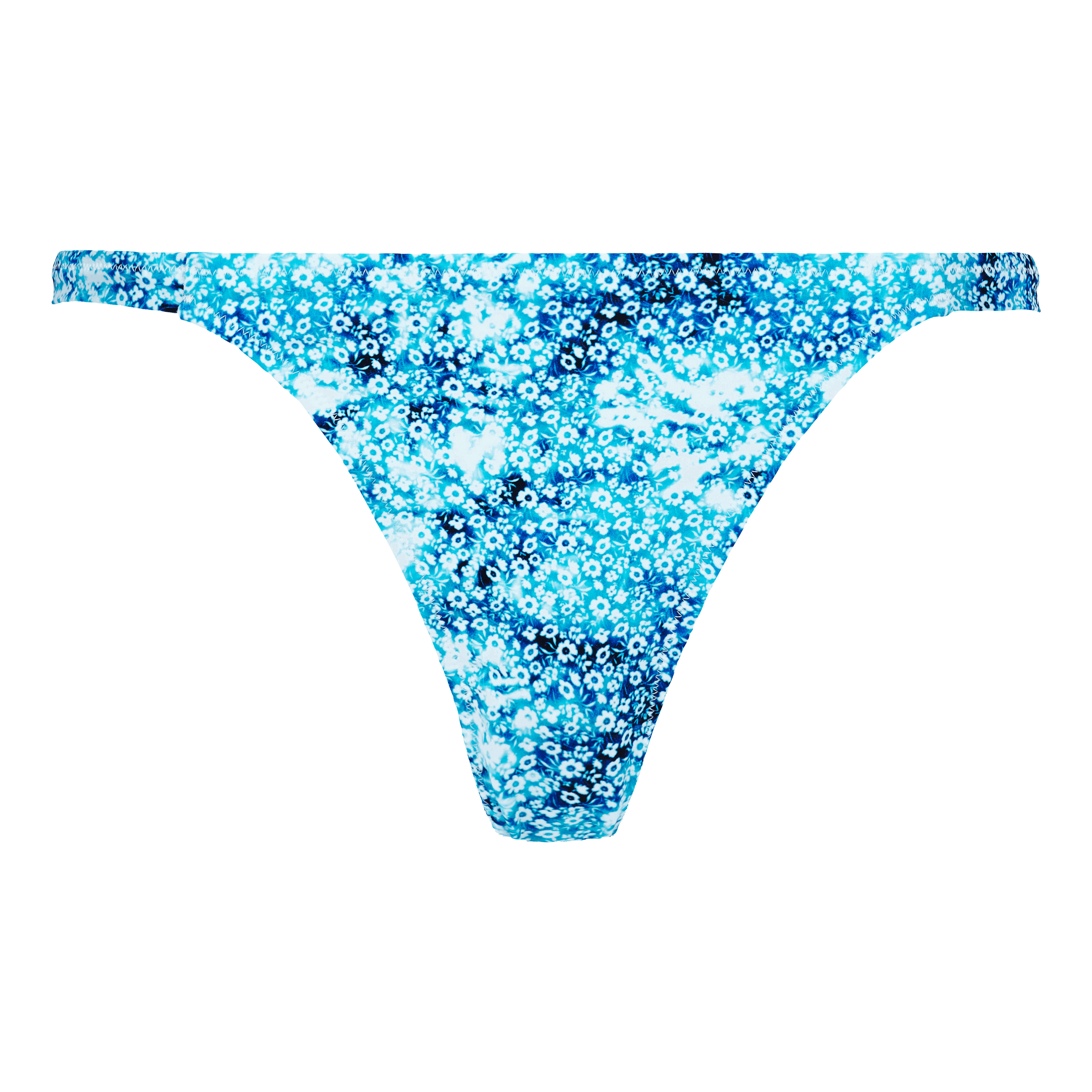 Women Tanga Bikini Bottom Flowers Tie & Dye - 1