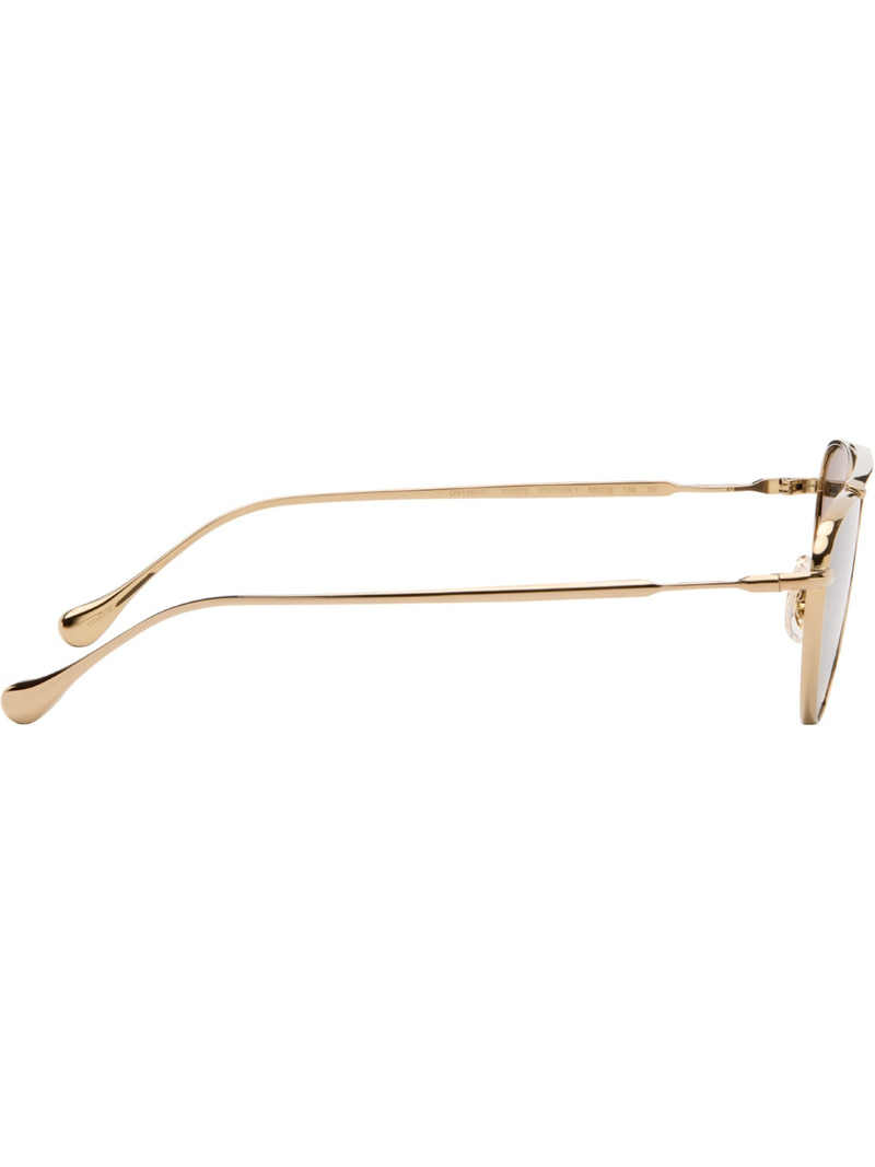 Jil Sander Gold Oliver Peoples 'Edition 1' Aviator Sunglasses outlook