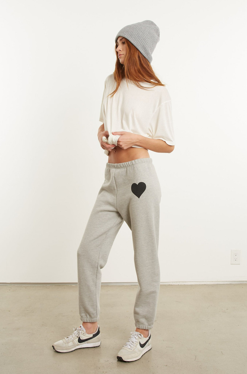 HEATHER GREY HEART SWEATPANTS 6