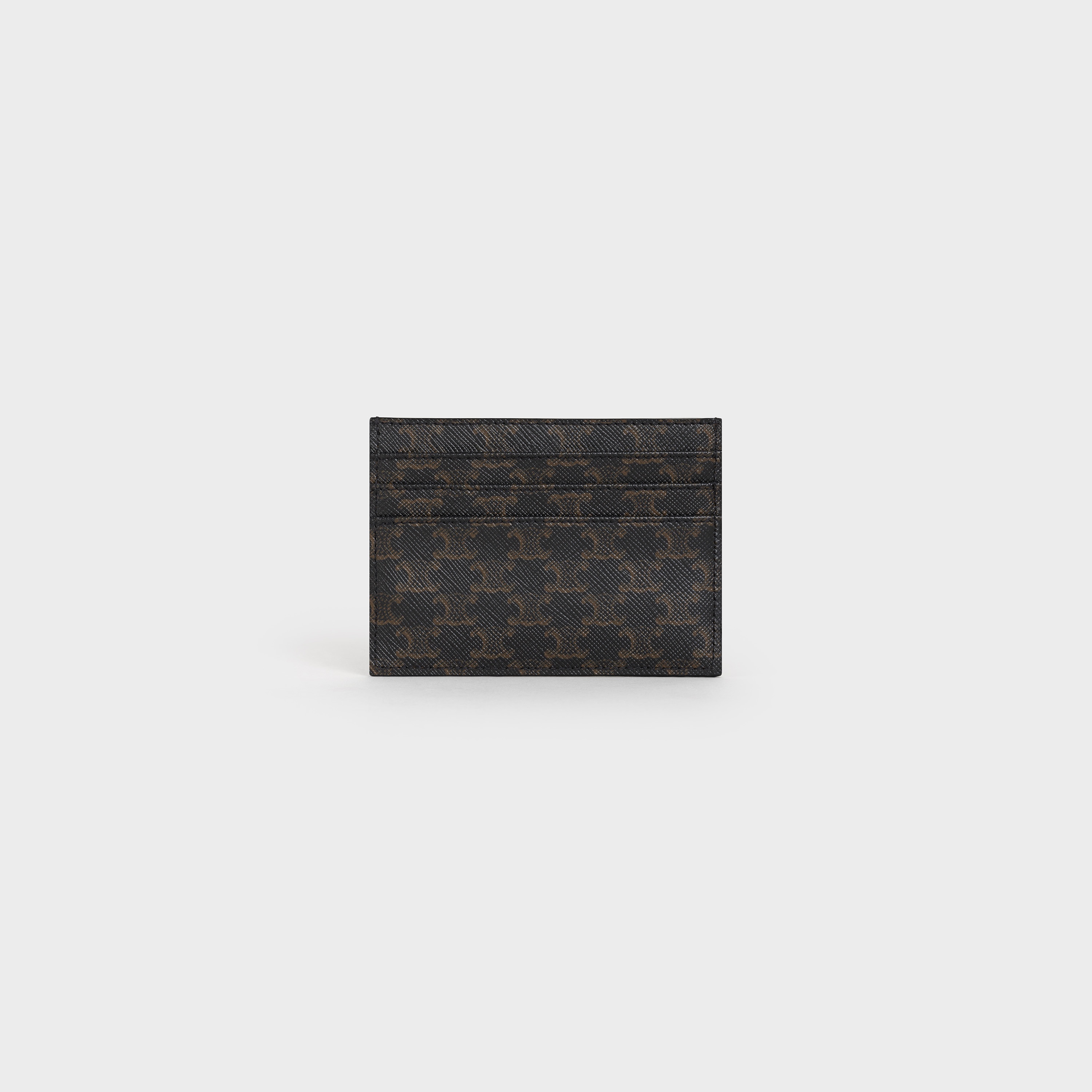 MULTIPLE CARD HOLDER IN TRIOMPHE CANVAS WITH EMBROIDERED CELINE - 3