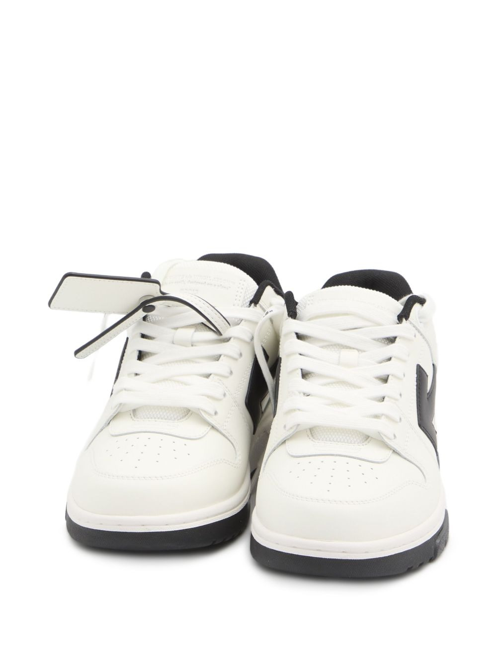 Out Of Office arrow-logo leather sneakers - 3