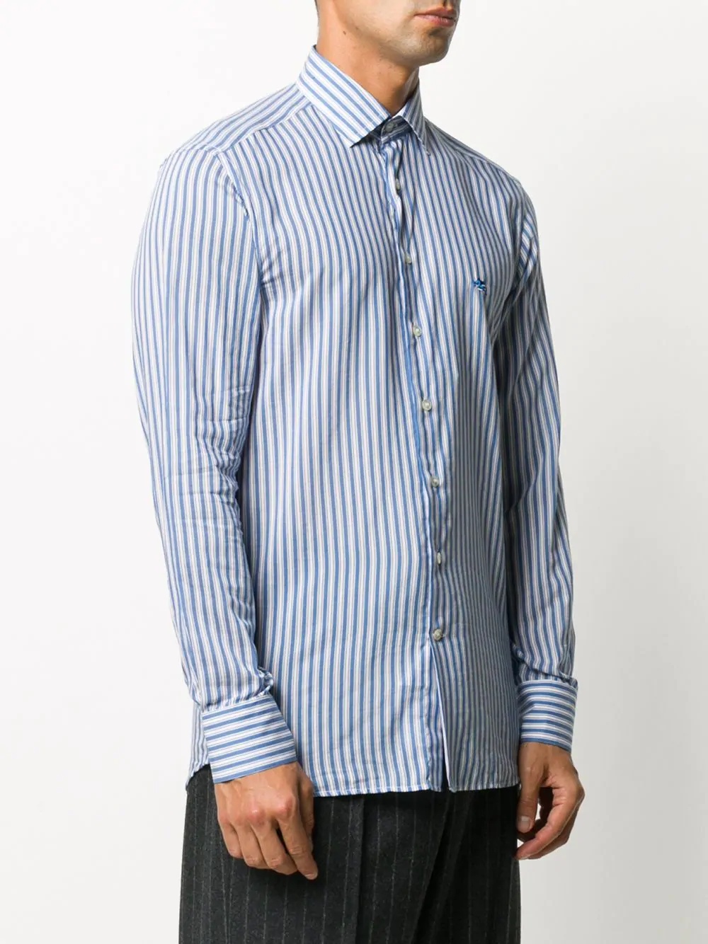 striped button-up shirt - 3