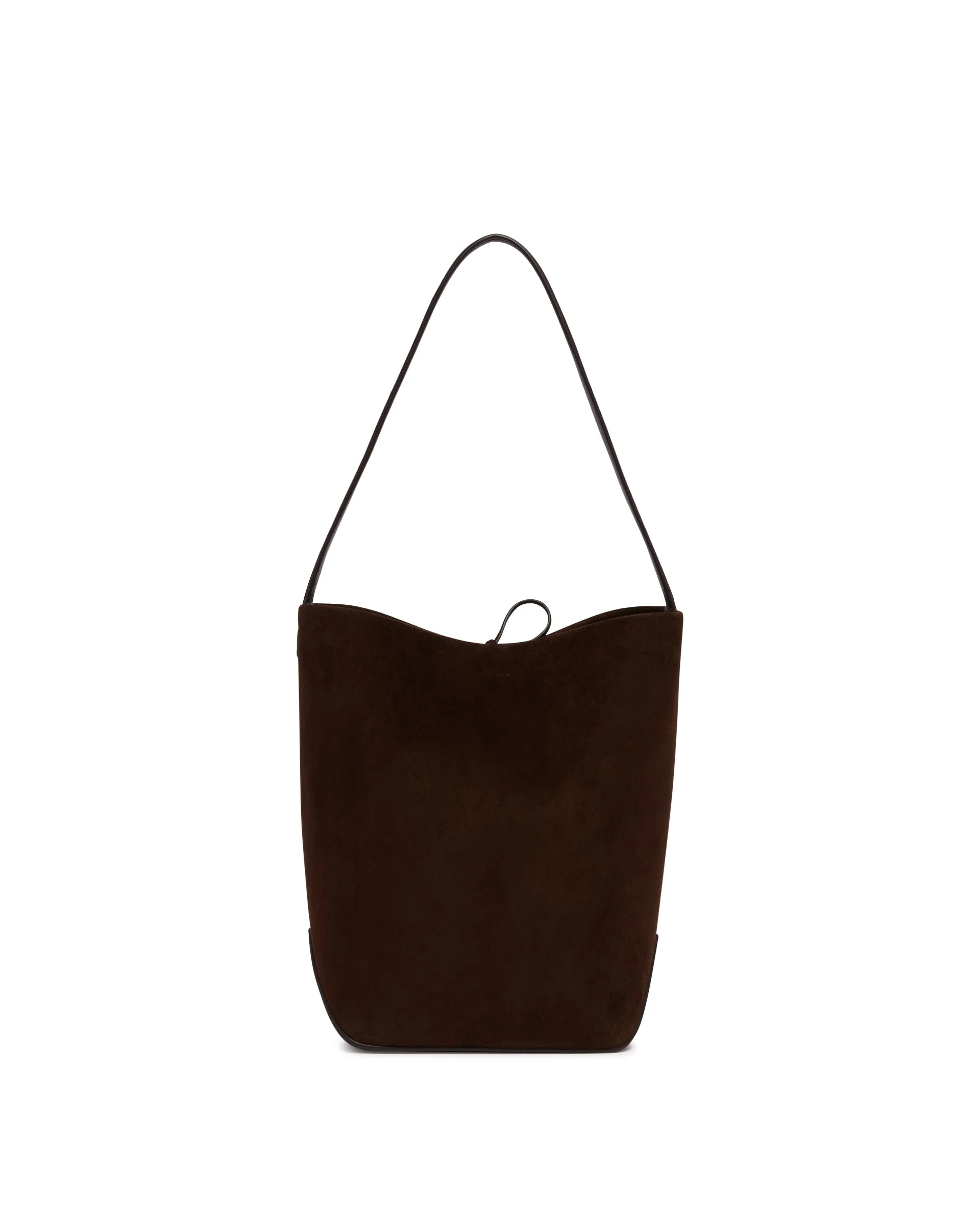 Brown Suede N/S Park Medium Tote Bag - 1