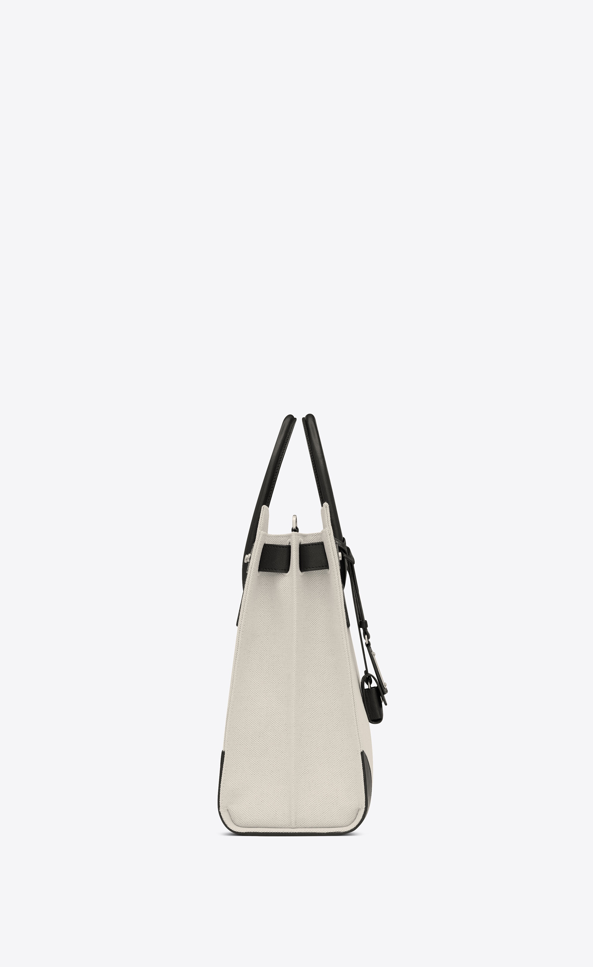 sac de jour thin large in canvas and leather - 3