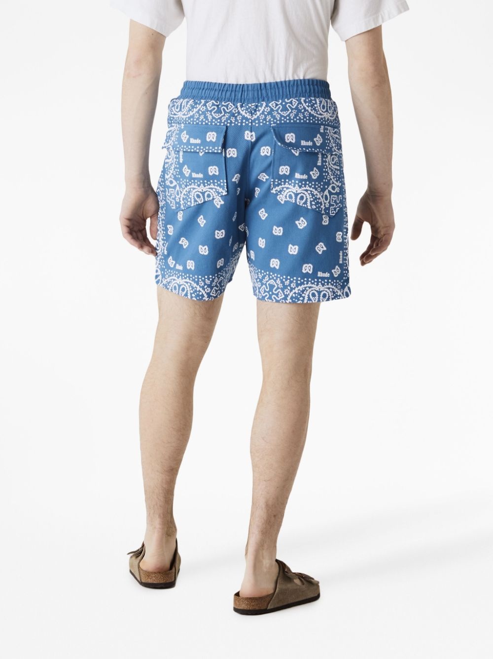 paisley-print deck shorts - 3