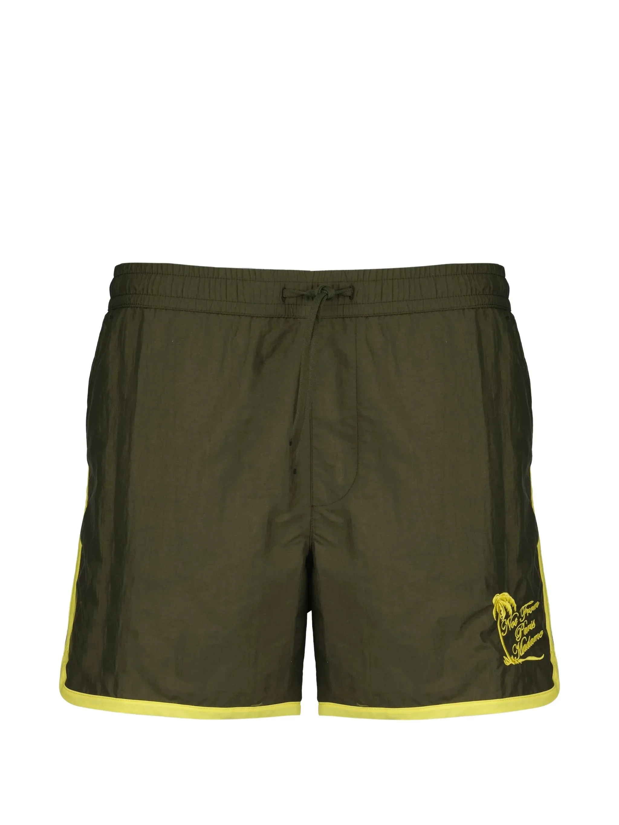 Drole De Monsieur Short De Bain Palmiers En Nylon Kaki - 1