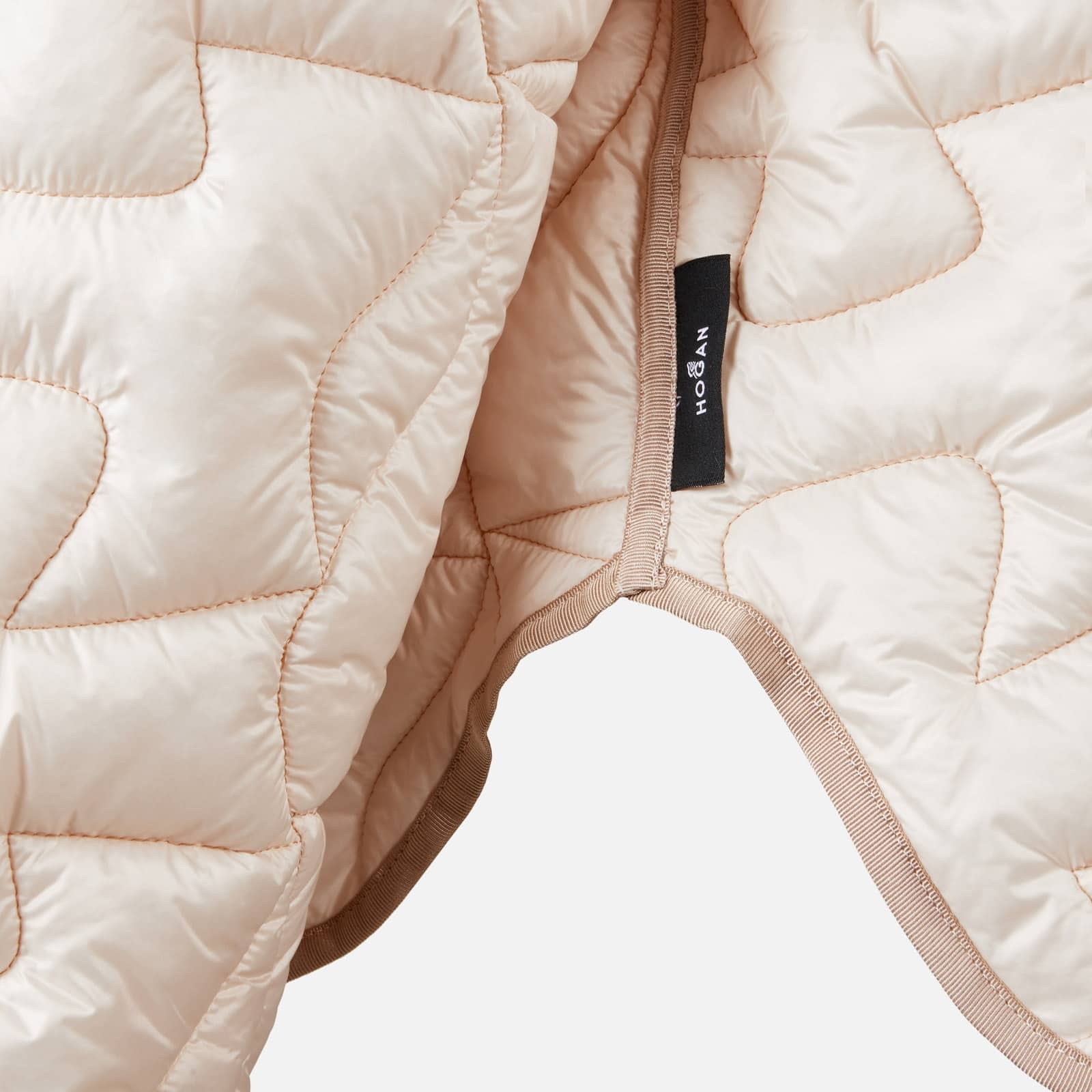 Quilted Bomber Jacket Ivory Beige - 7