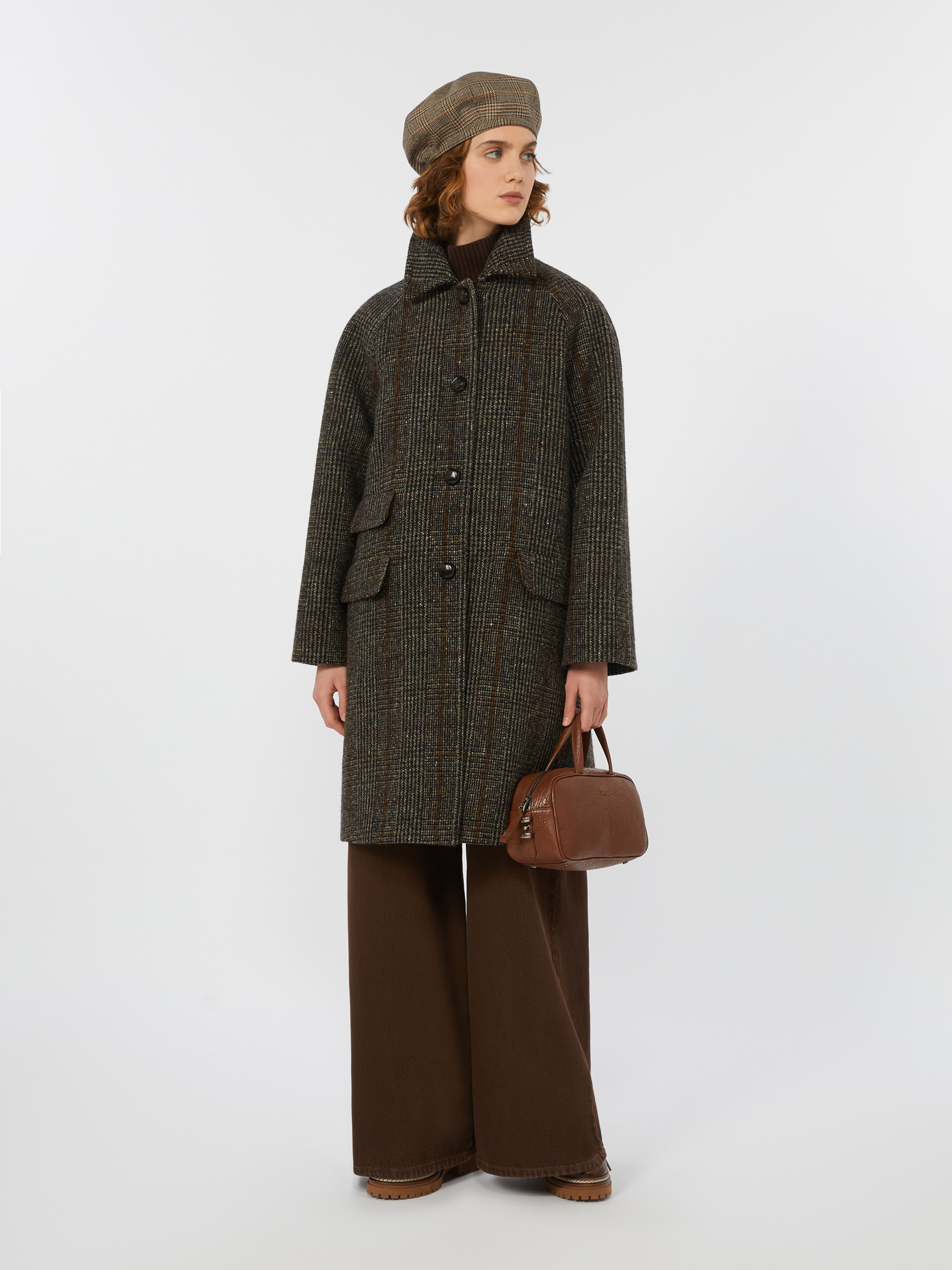 PITONE Prince of Wales wool midi coat - 2