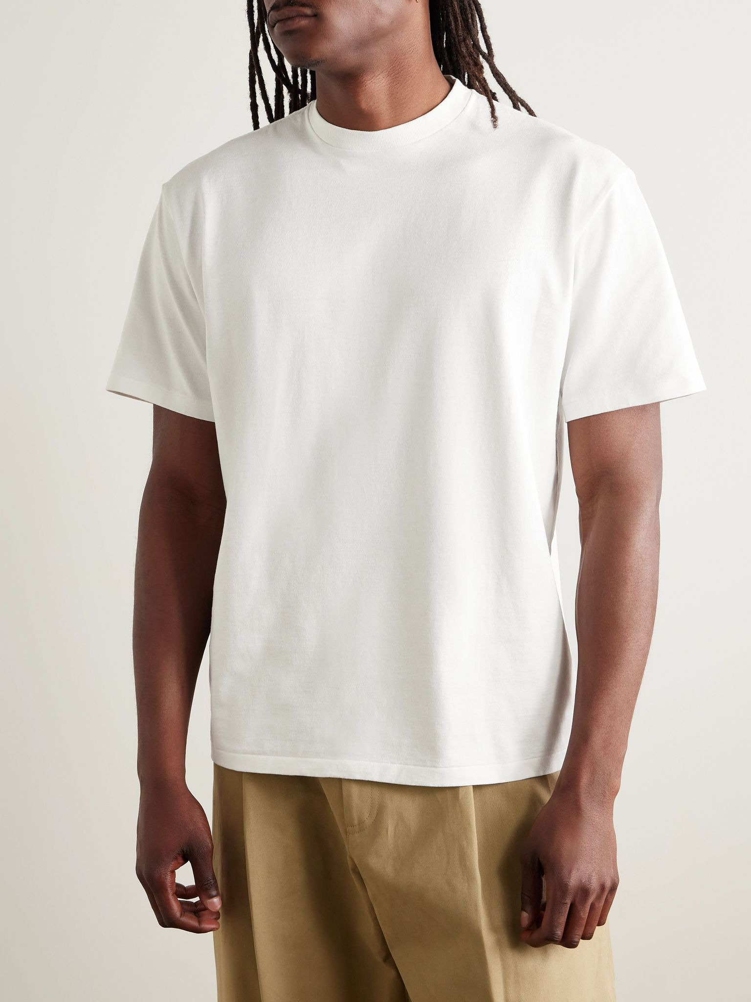 Heavy Weight Cotton-Jersey T-Shirt White - 3