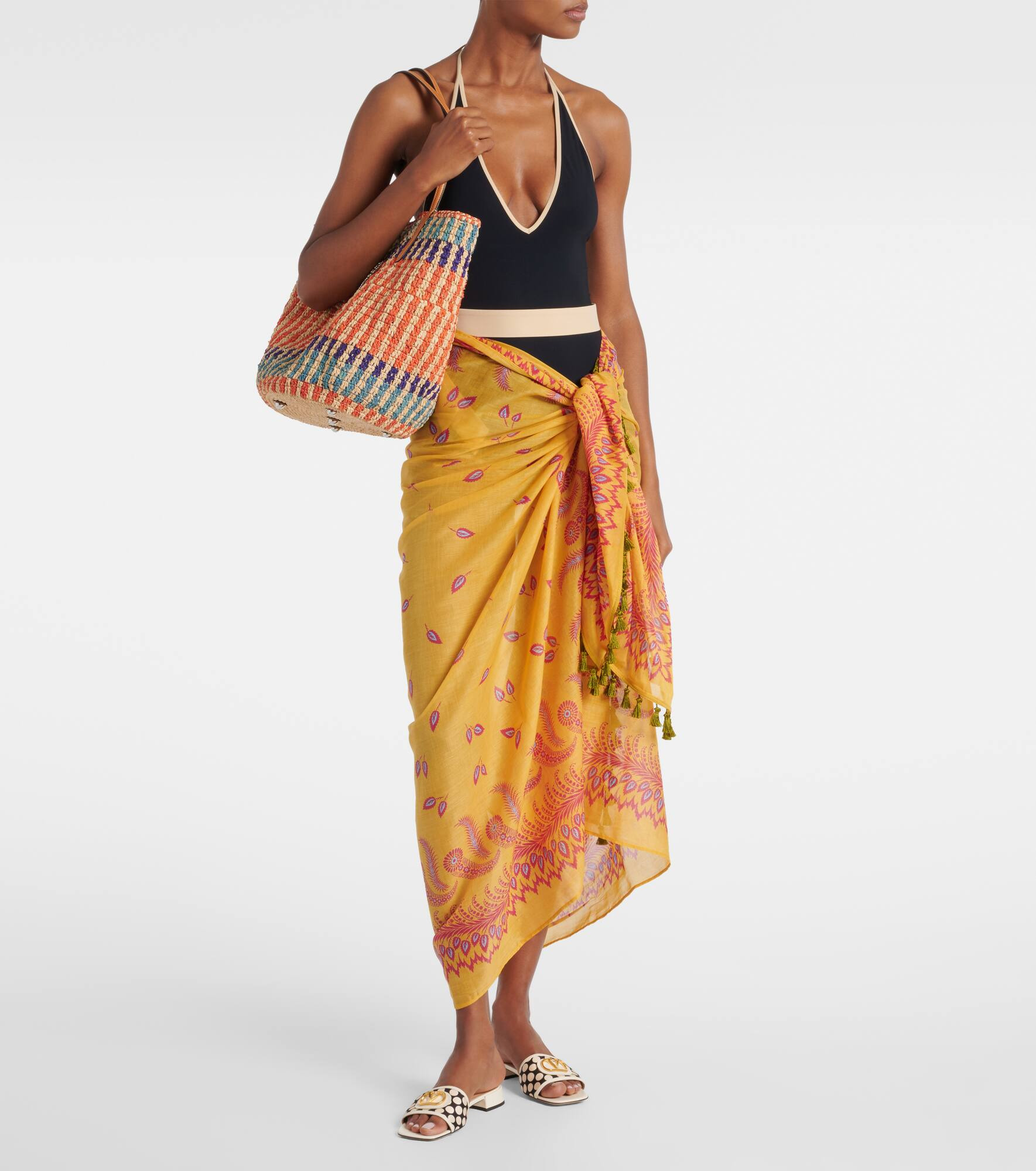 Printed cotton beach cover-up - 2