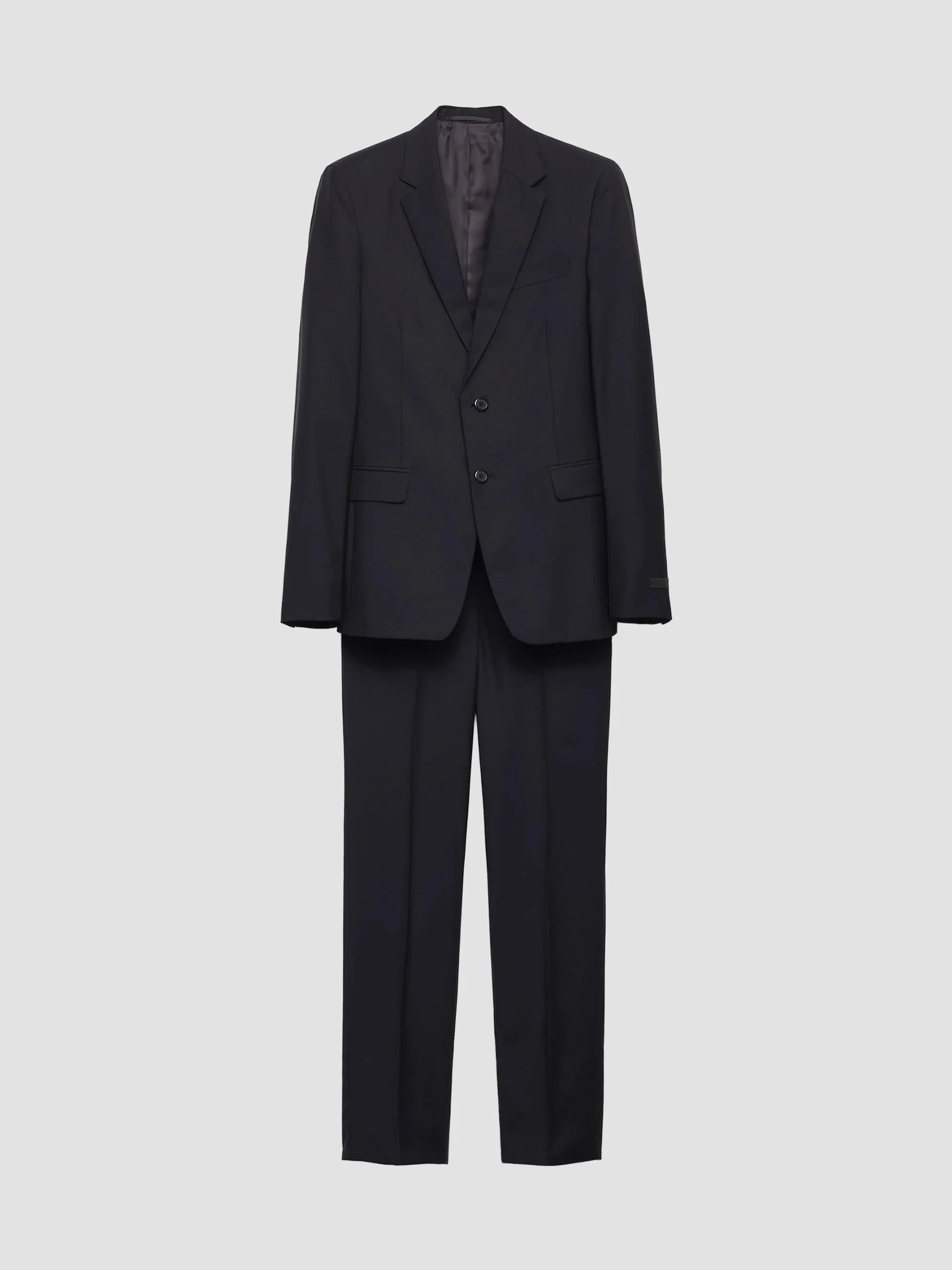 Men's Single Breasted Wool and Mohair Suit - Blue - 1