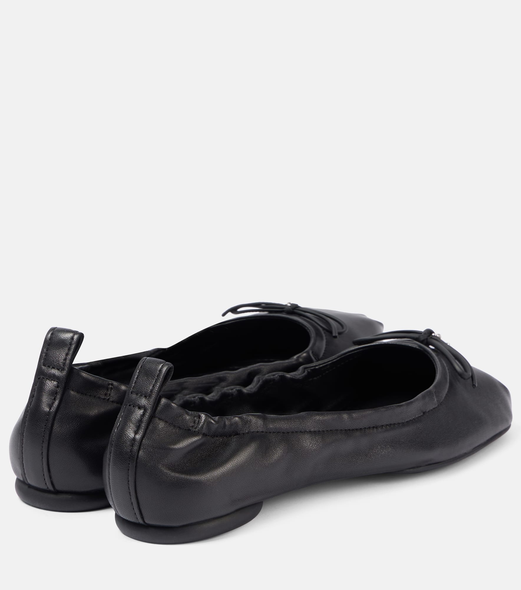 H684 bow-detail leather ballet flats - 2