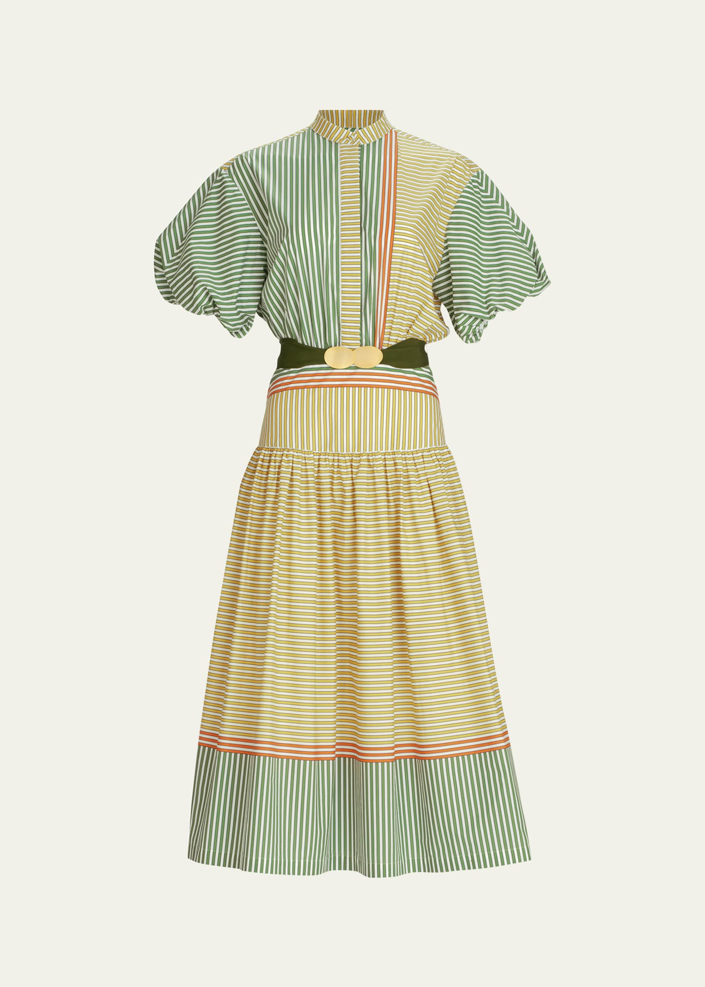 Jil Stripe Cotton Midi Shirt Dress - 1