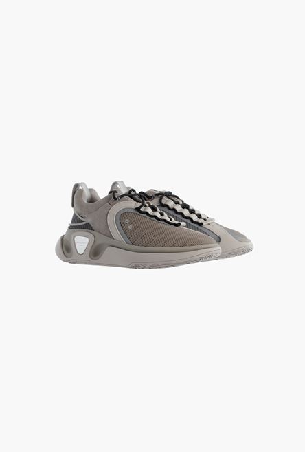 Gray suede and mesh B-Runner sneakers - 2