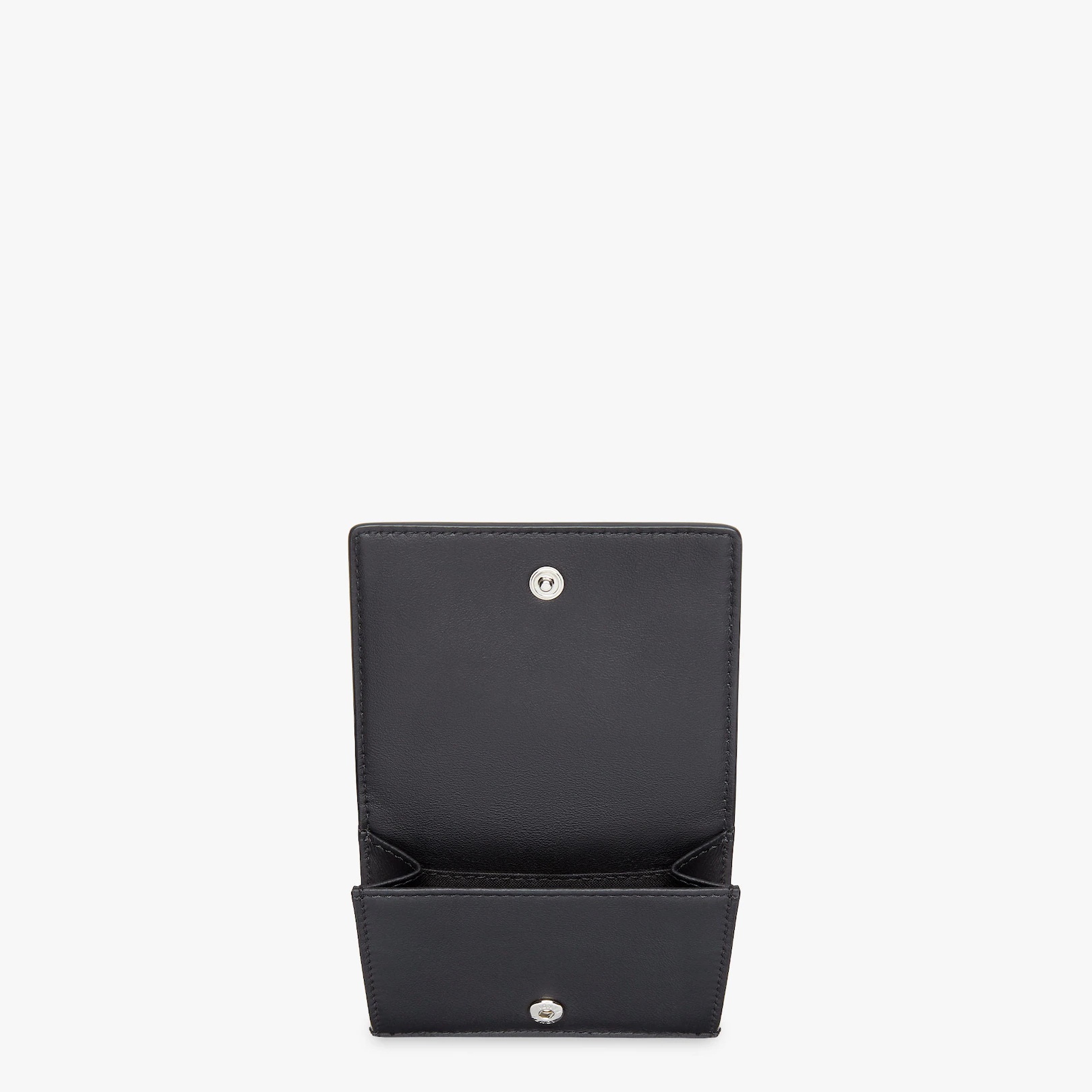 Black leather tri-fold wallet - 3