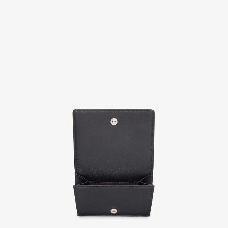 FENDI Black leather tri-fold wallet outlook