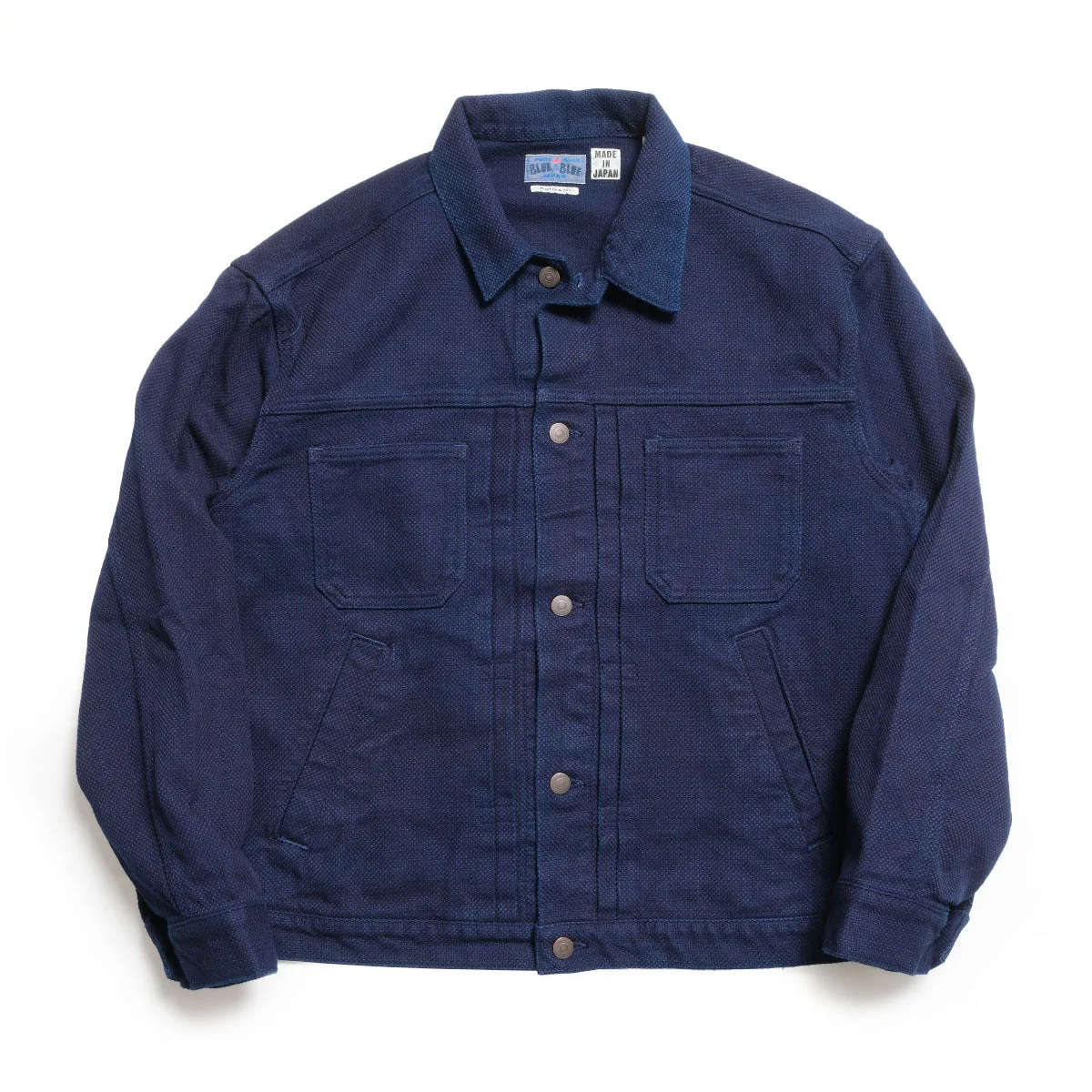 BLUE BLUE JAPAN - Honnai Nijuori-Sashiko Trucker Jacket - 1016593 - 1