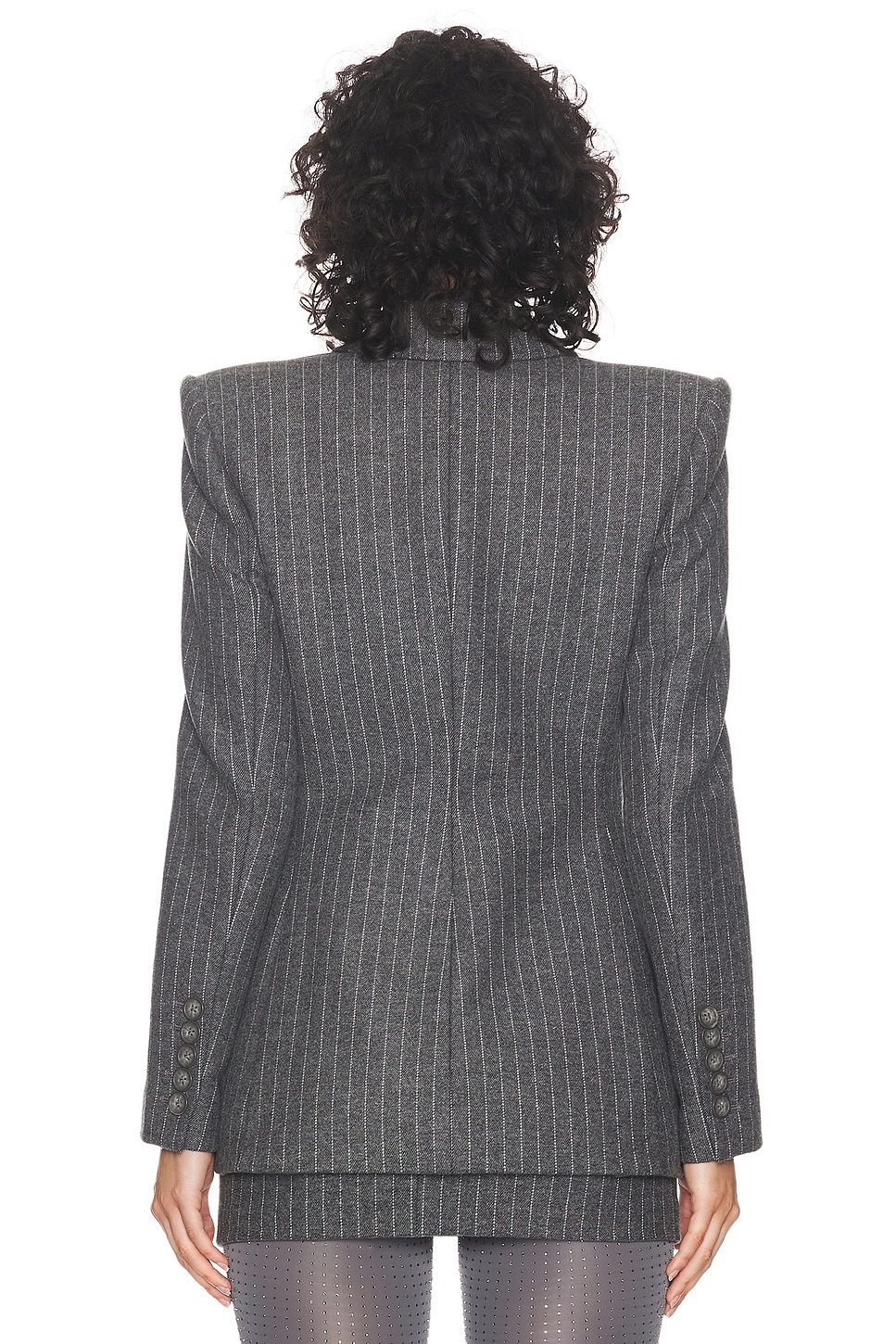 Double Breasted Fitted Blazer - 4