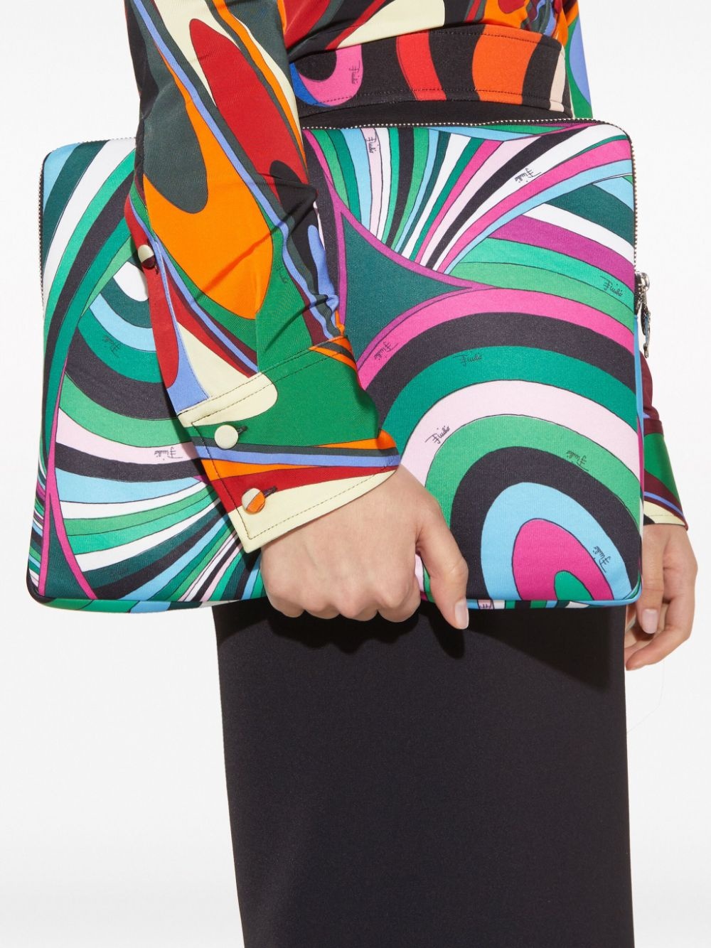 Marmo-print laptop case - 2