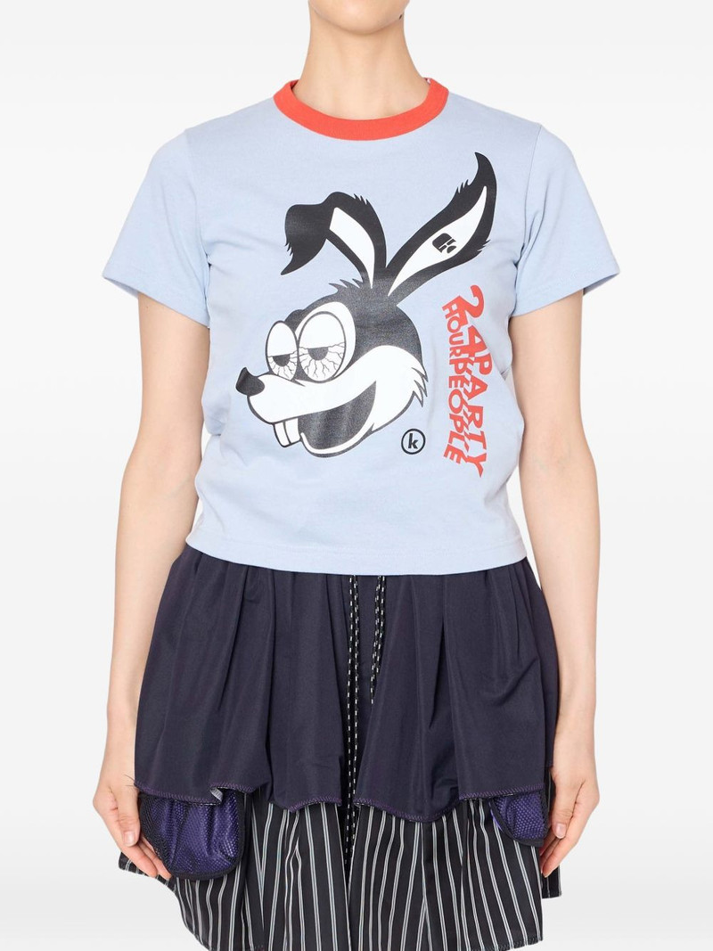 rabbit-print T-shirt 1