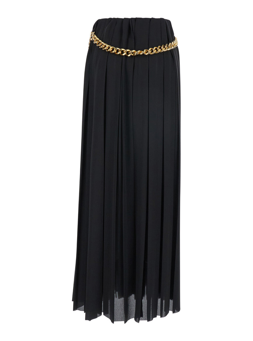 Balenciaga Women Black Long Pleaded Skirt With Belt In Tech Fabric Woman - 2