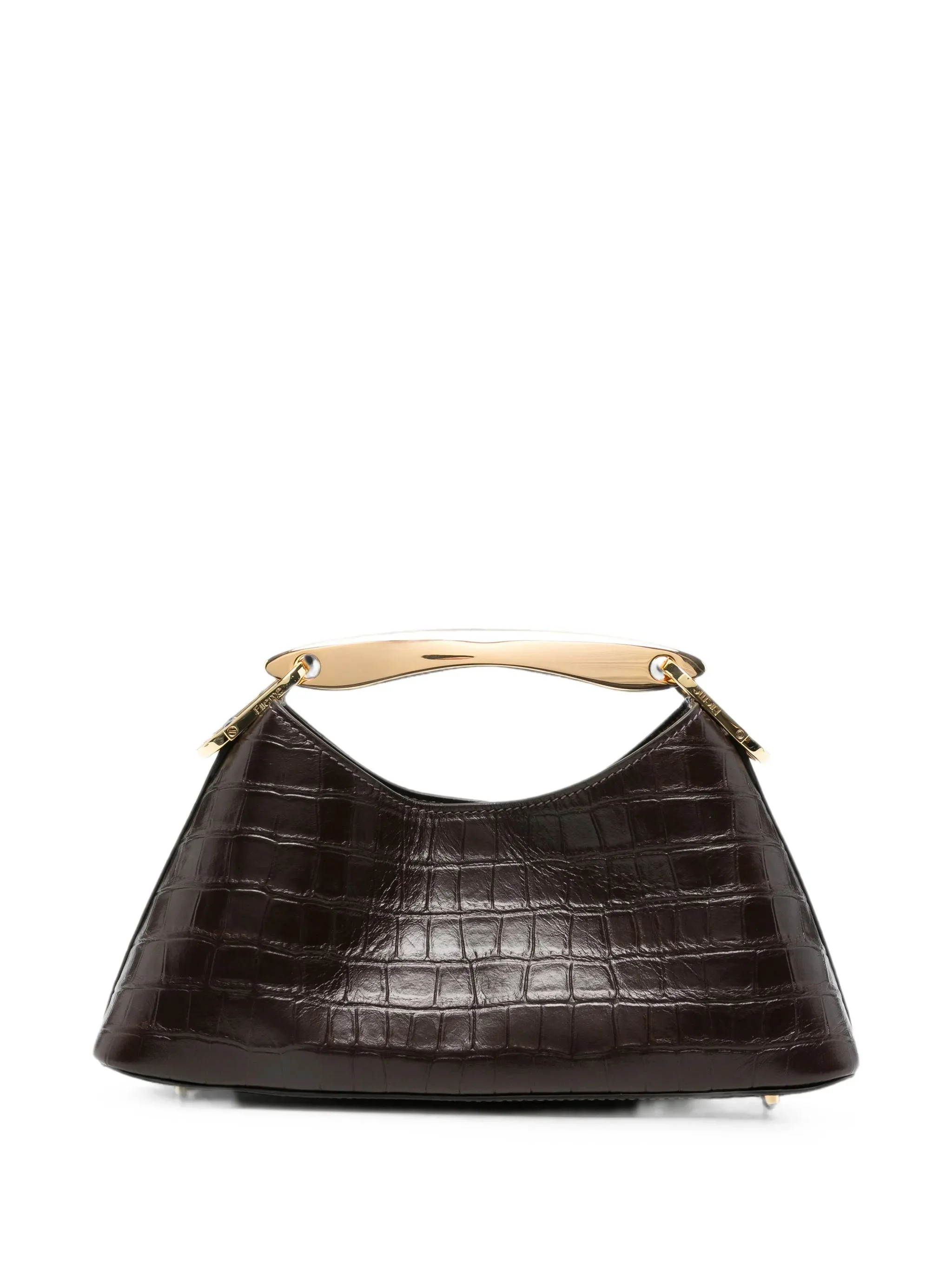 Elleme Mini Boomerang Croc-effect Leather Tote Bag - 1