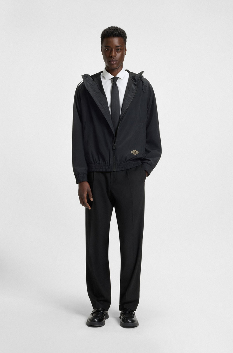 HUGO HOODED WINDBREAKER JACKET WITH MESH LINING outlook