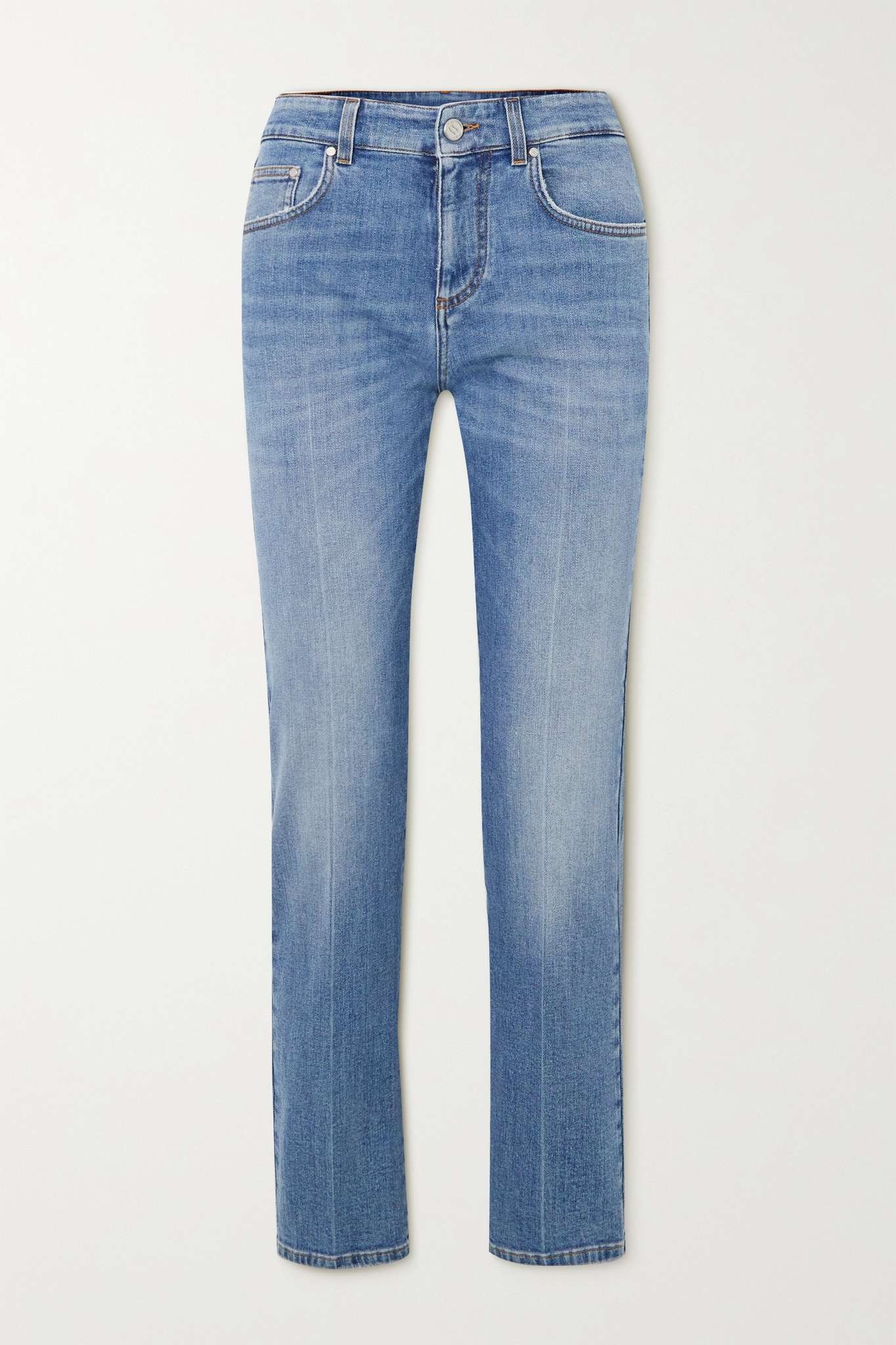 Mid-rise straight-leg jeans - 1