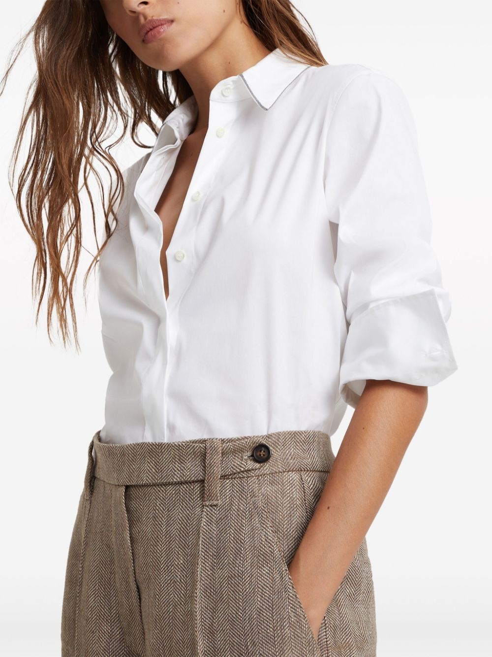 tailored linen trousers - 5