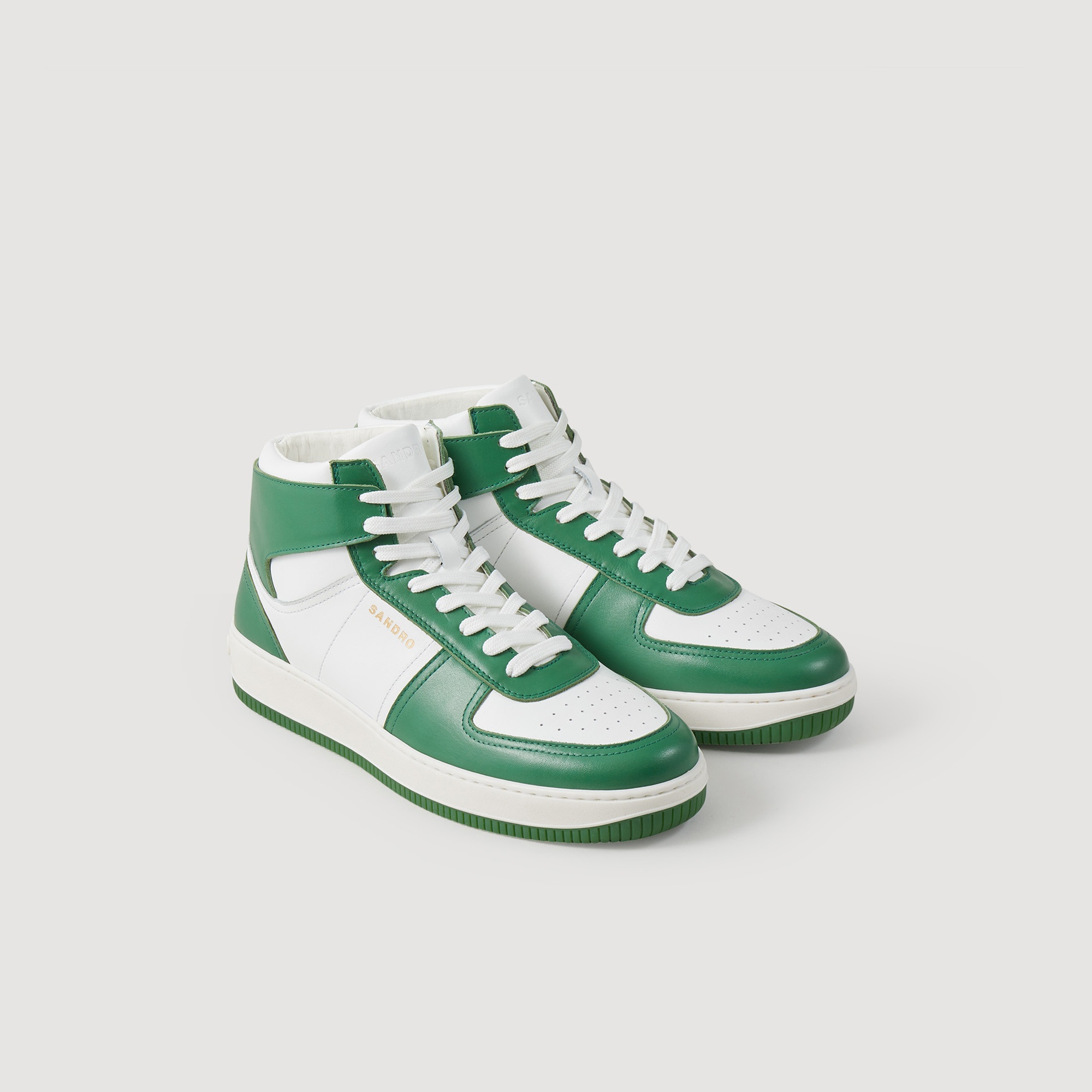 Leather high-top sneakers - 2