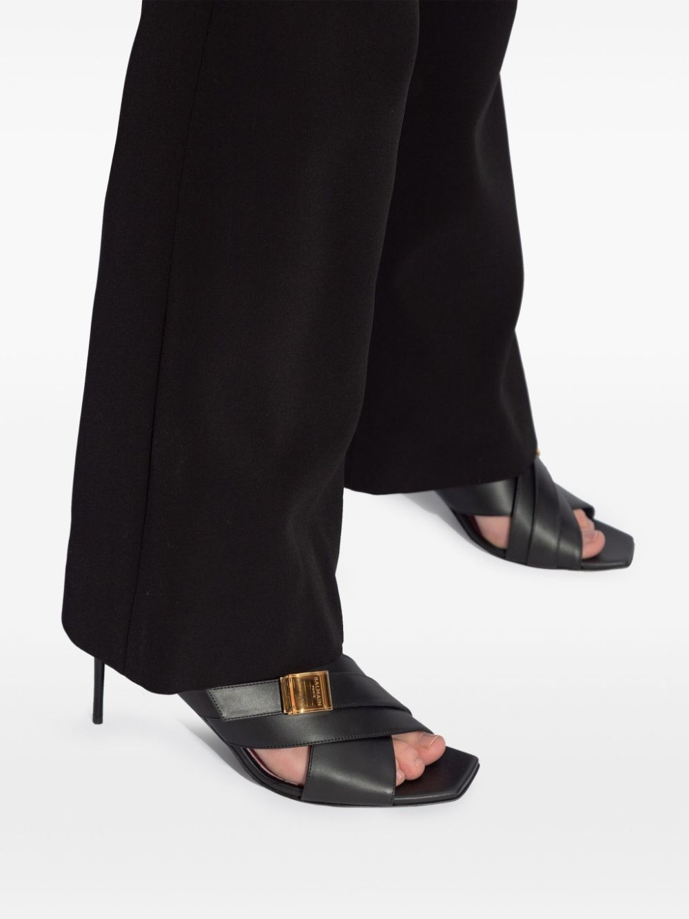 crossover 75mm leather mules - 6