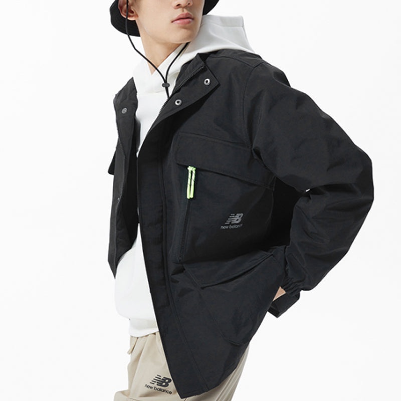 New Balance Men's New Balance Fleece Lined Stay Warm Woven Sports Jacket Black AMJ21357-BK - 4