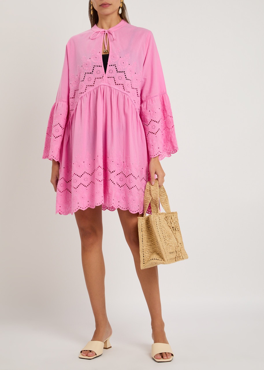 Melissa Odabash Sebenna Broderie-anglaise Kaftan Dress - 4