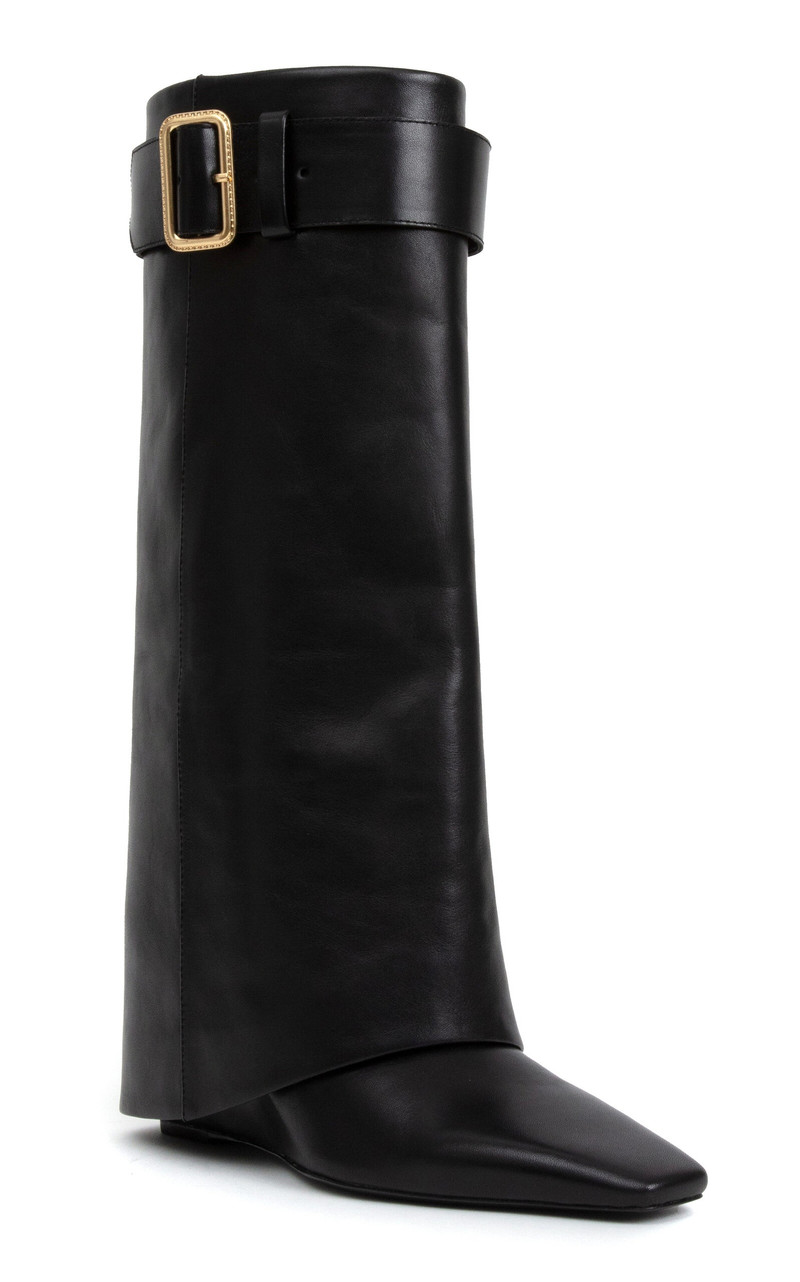 Freyja Belted Leather Boots black 4