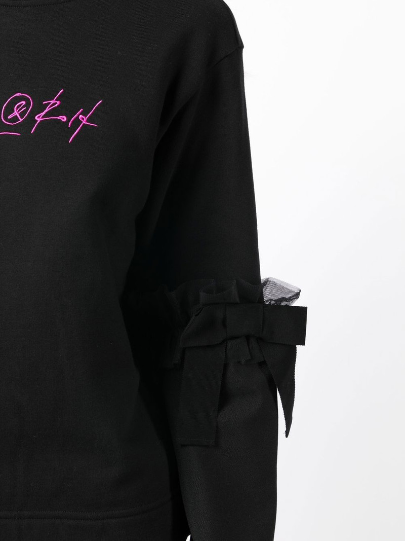 embroidered-logo detail sweatshirt 5